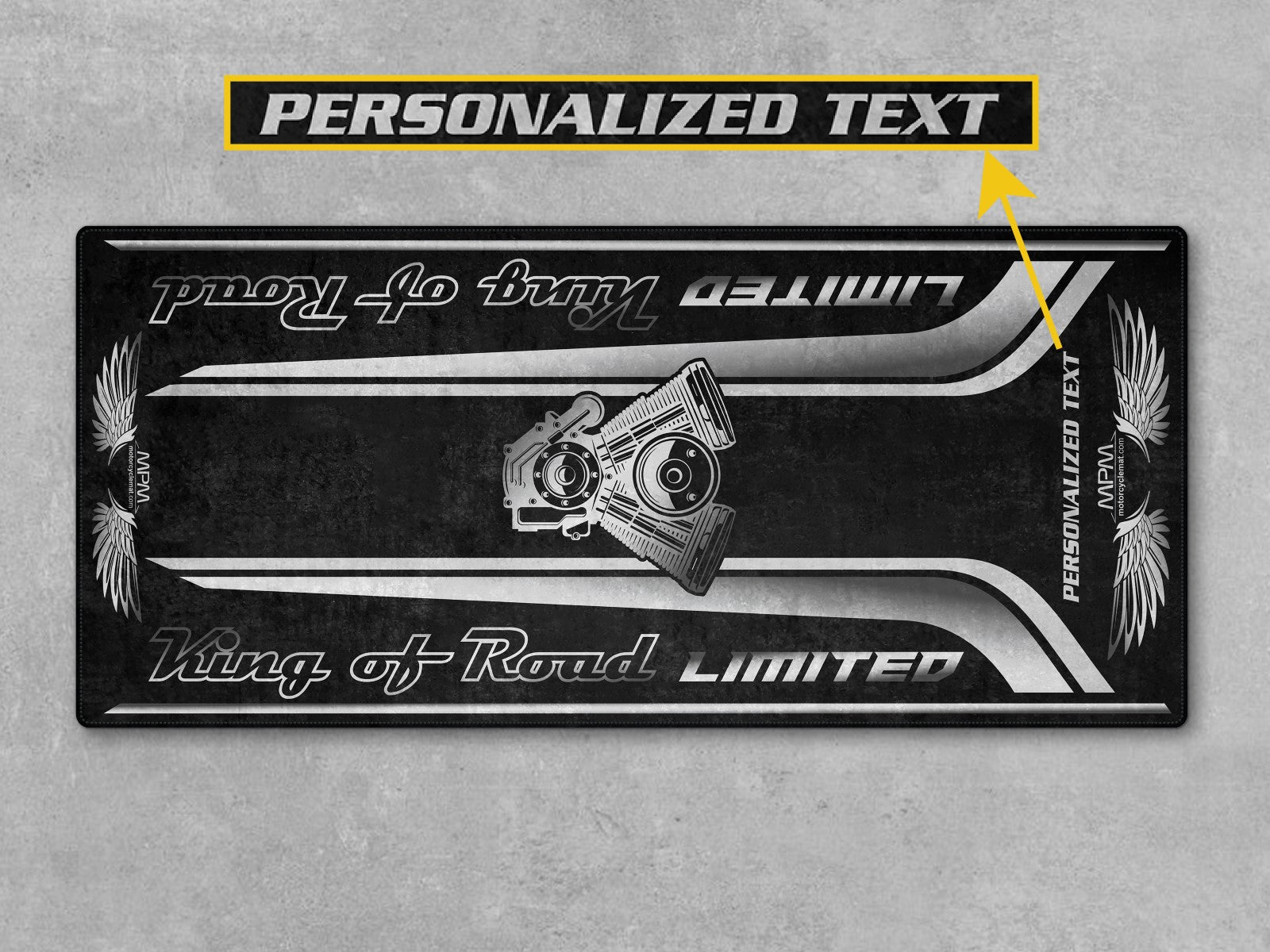 MPM Motorcycle Mat for Cruiser Motorcycle "King of Road Limited" - MM4121