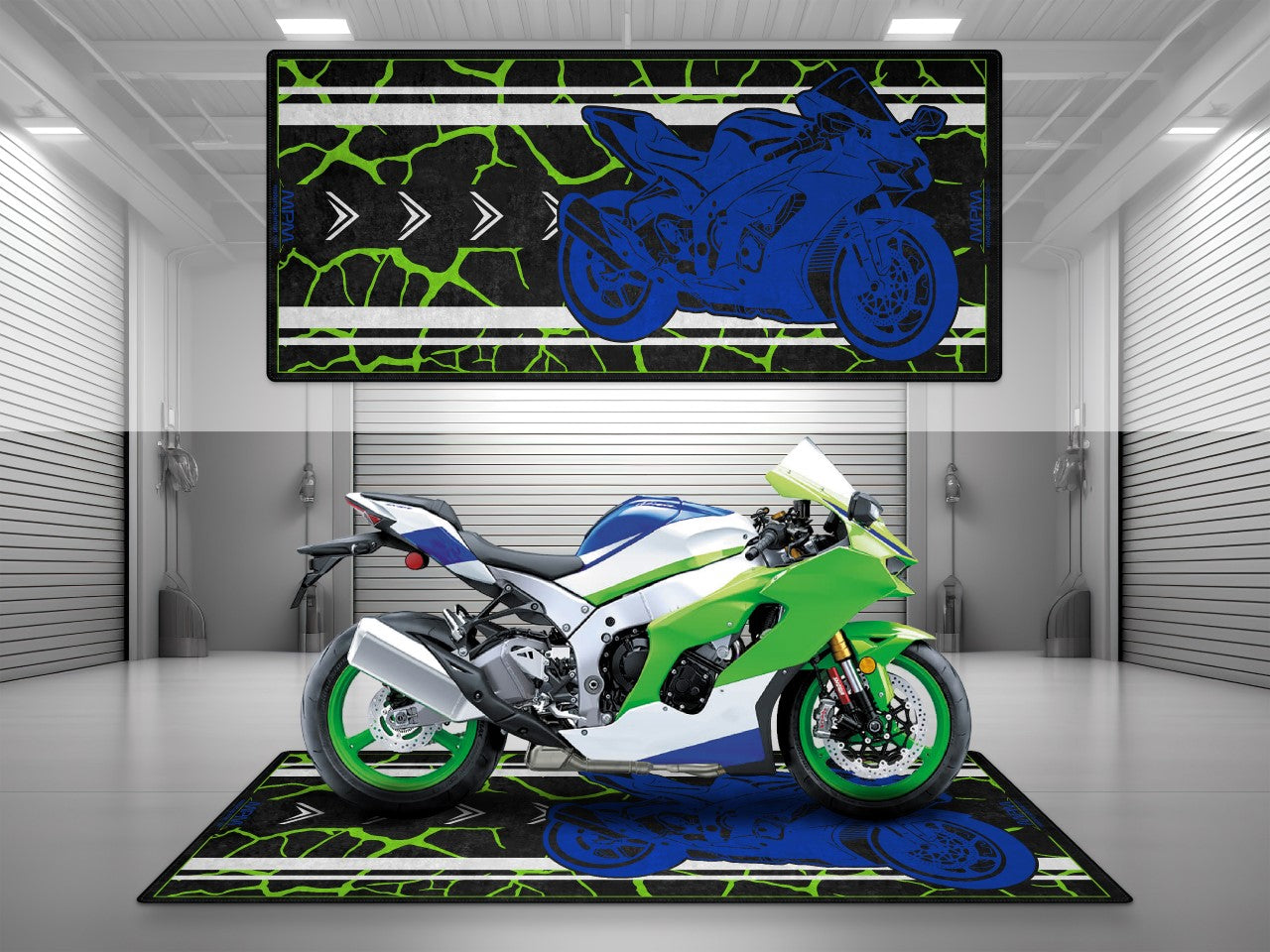 MPM Motorcycle Mat for Kawasaki - U202