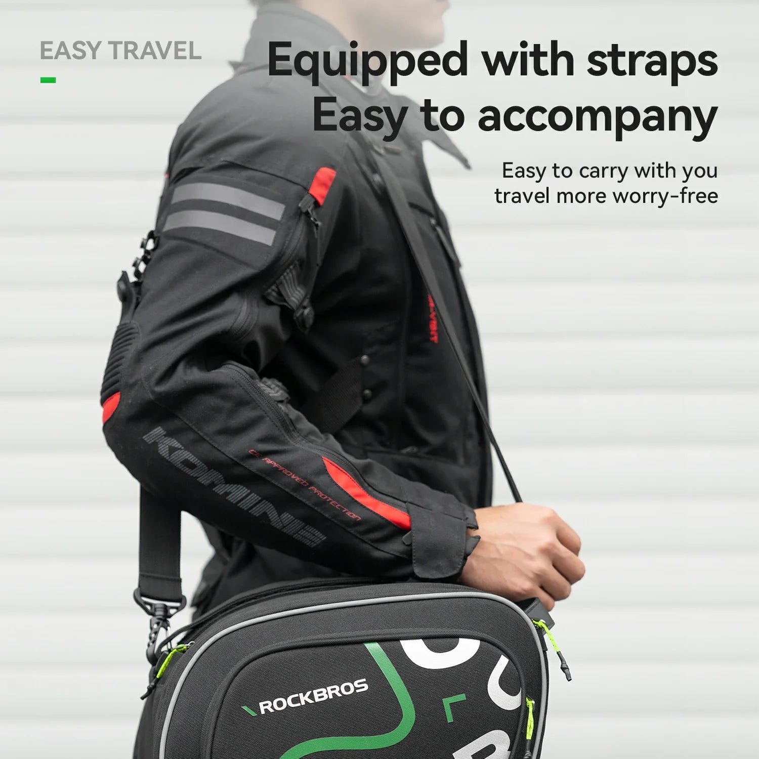Motorcycle Tank Bag Helmet Bag 12L With Rain Cover