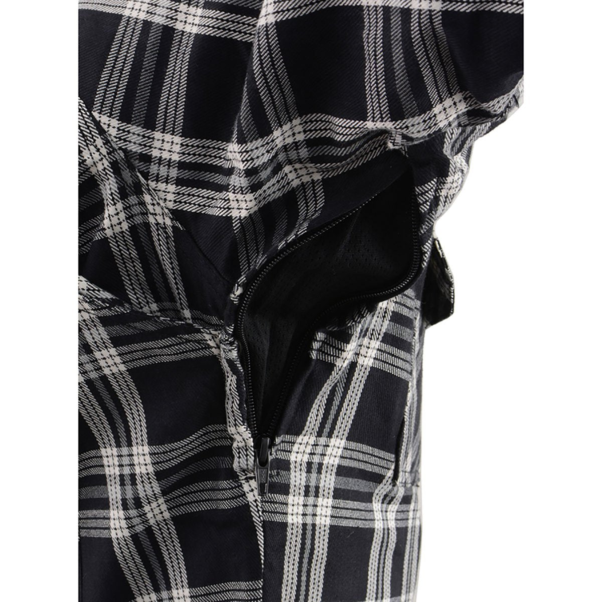 MPL2600 Women’s Plaid Flannel Biker Shirt w/ CE Approved Armor - Reinforced w/ Aramid Fiber