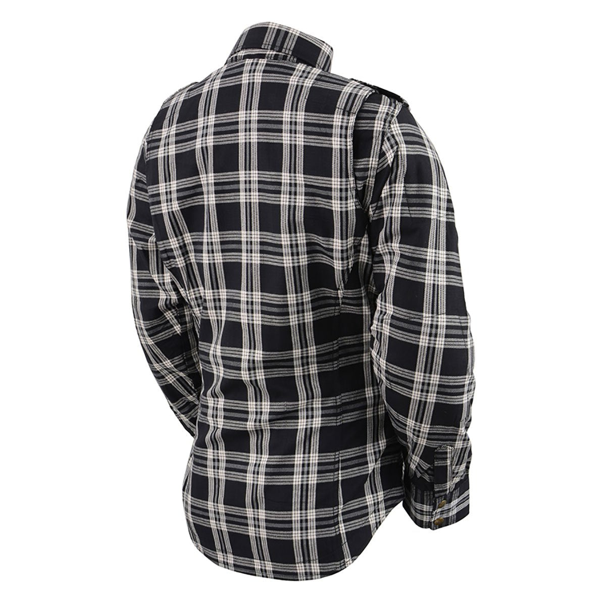 MPL2600 Women’s Plaid Flannel Biker Shirt w/ CE Approved Armor - Reinforced w/ Aramid Fiber