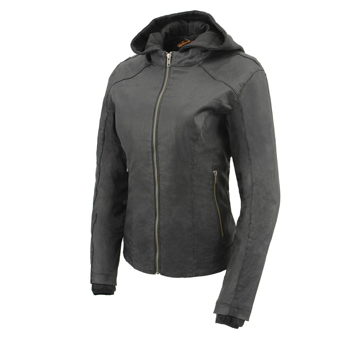 MPL2746 Women's Lightweight Hoodie Textile Scuba Jacket with Purple Wings