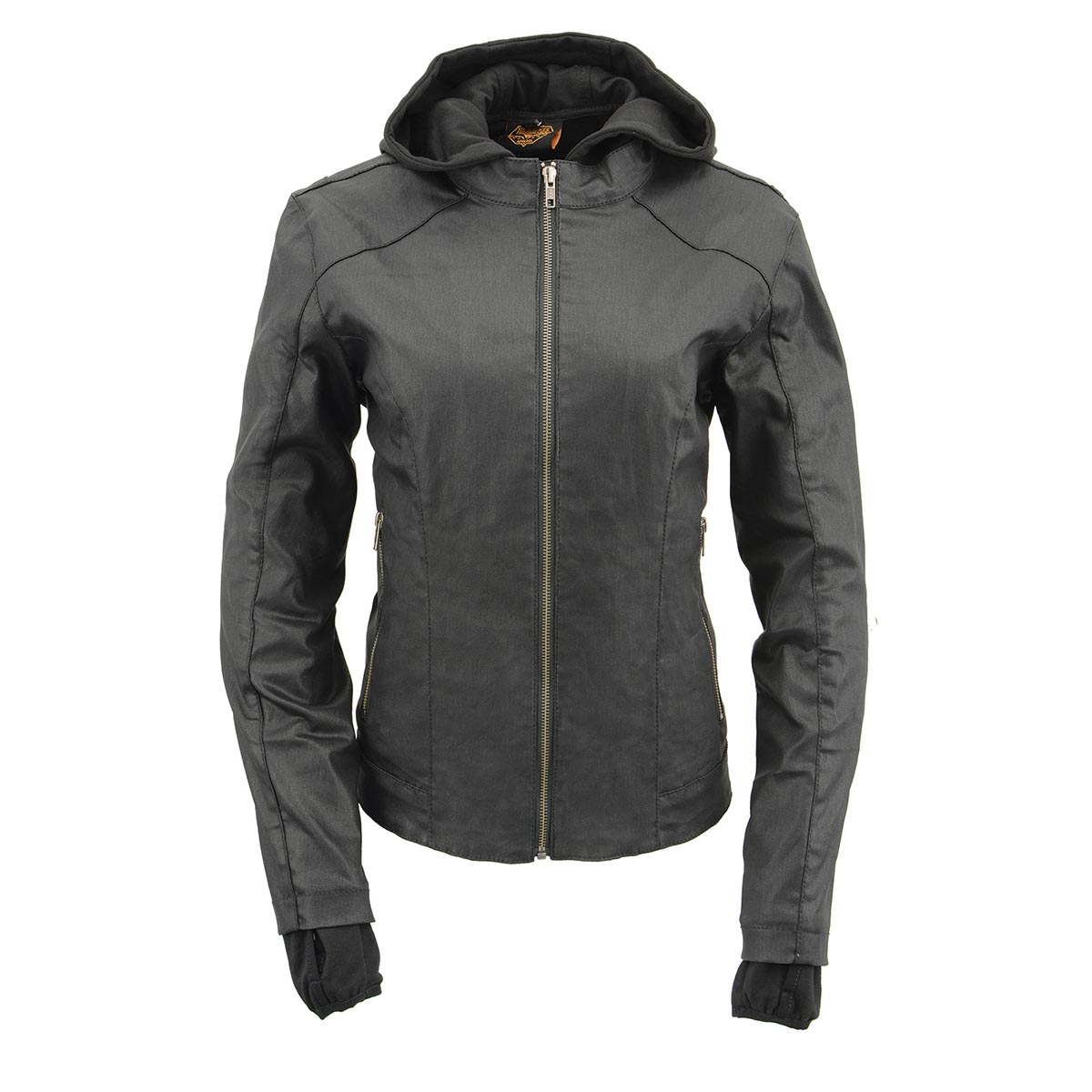 MPL2746 Women's Lightweight Hoodie Textile Scuba Jacket with Purple Wings