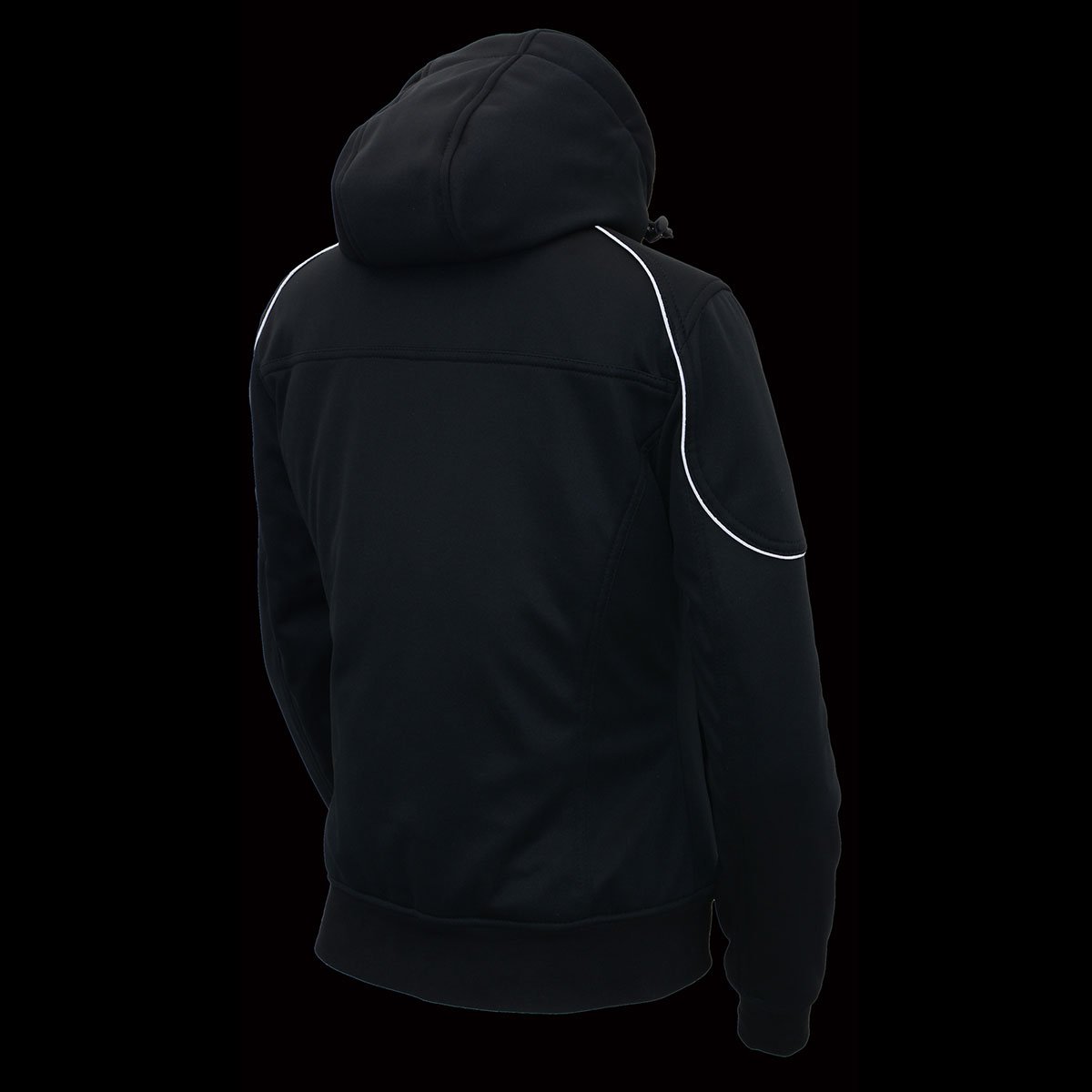 Nexgen Heat MPL2761SET Women's Black 'Heated' Soft Shell Racing Style Heated Jacket for Hiking Riding w/ Battery