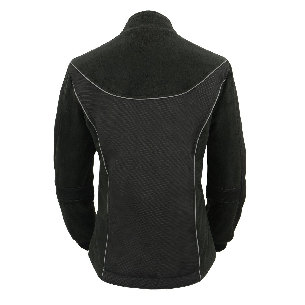 MPL2780 Women's Black Textile and Fleece Combo Jacket