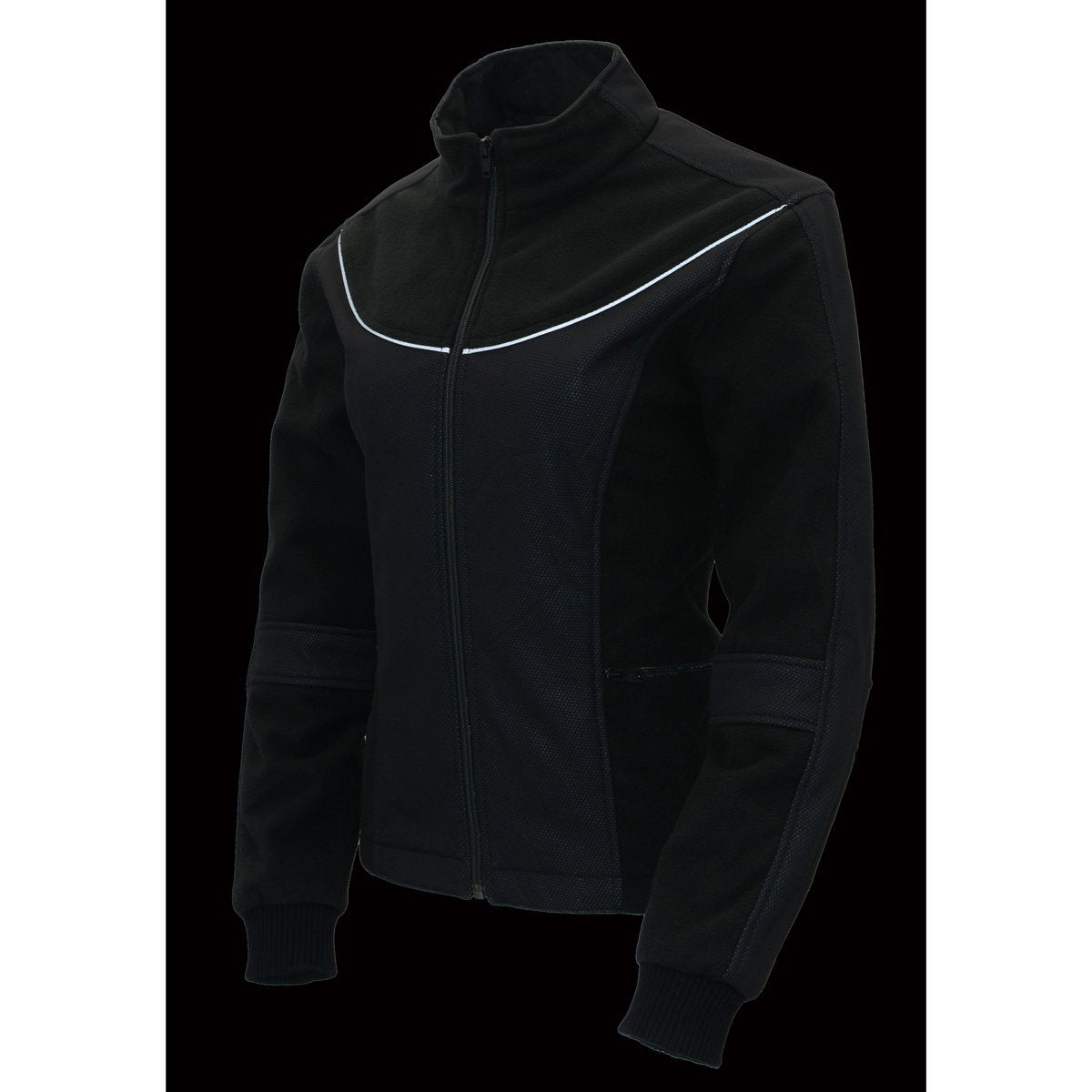 MPL2780 Women's Black Textile and Fleece Combo Jacket