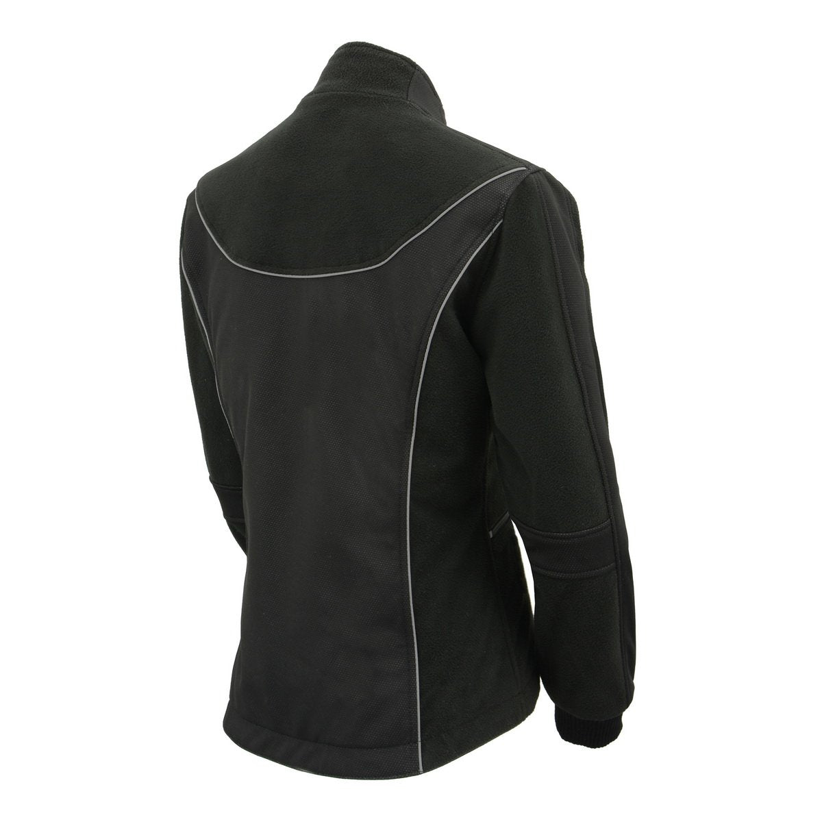 MPL2780 Women's Black Textile and Fleece Combo Jacket