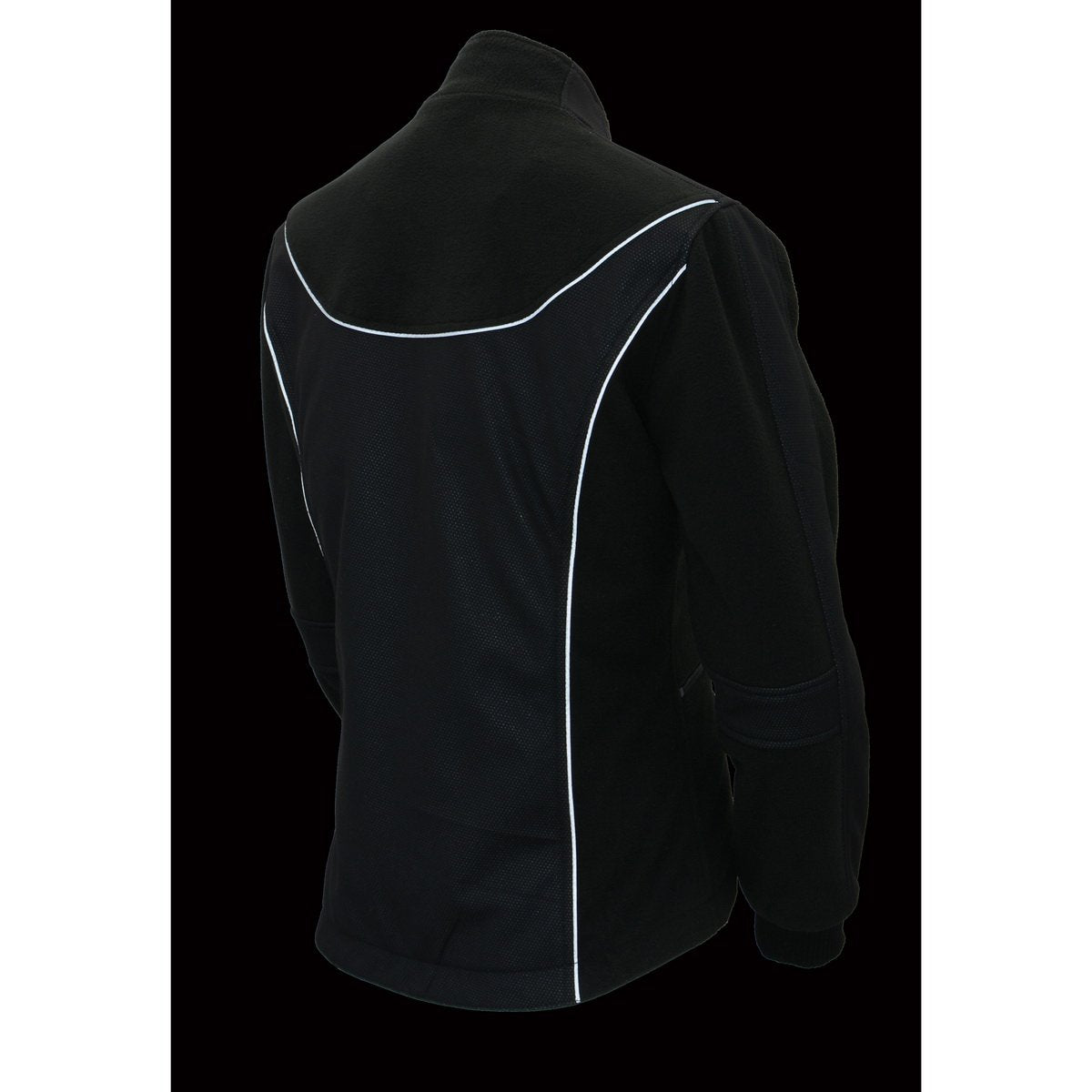 MPL2780 Women's Black Textile and Fleece Combo Jacket