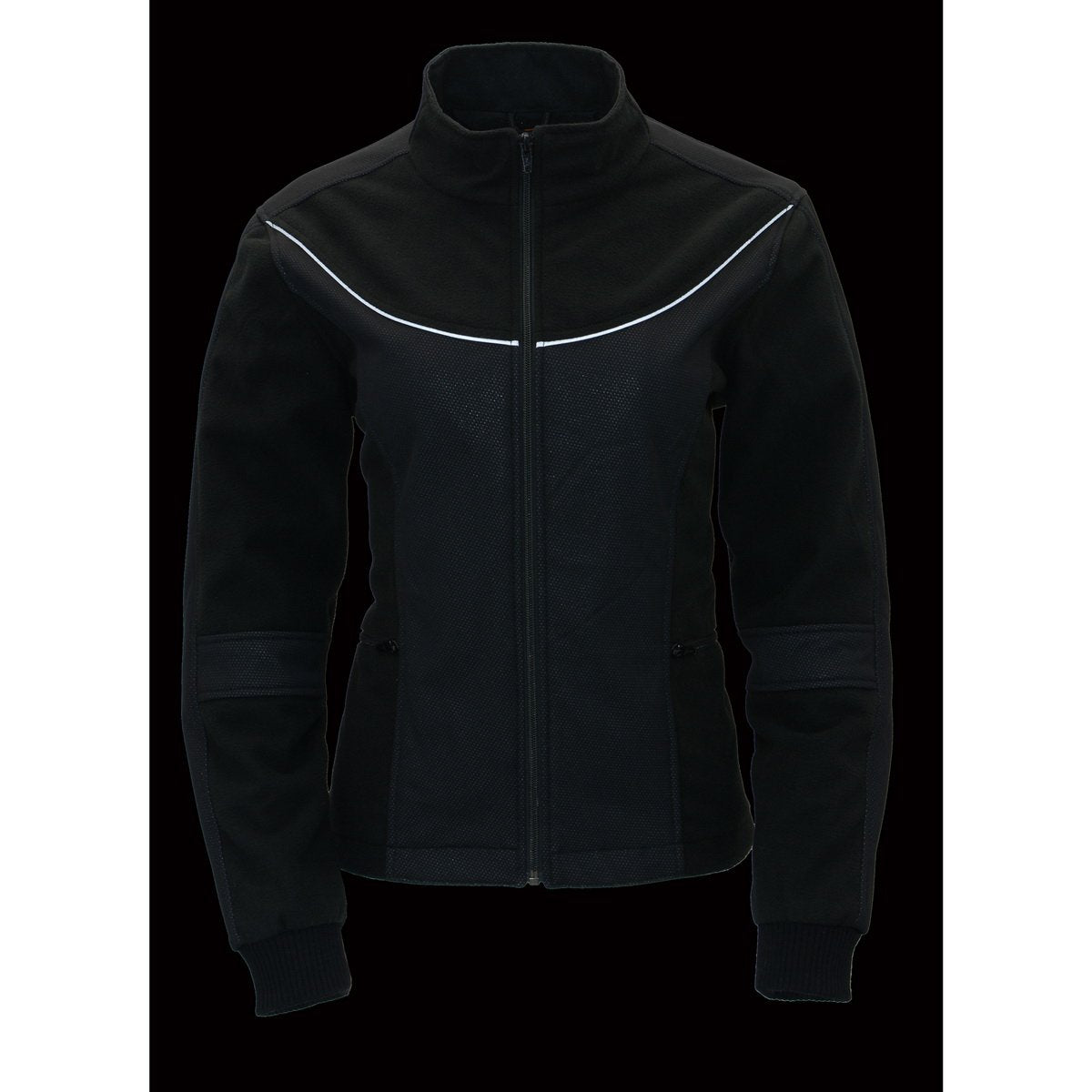 MPL2780 Women's Black Textile and Fleece Combo Jacket