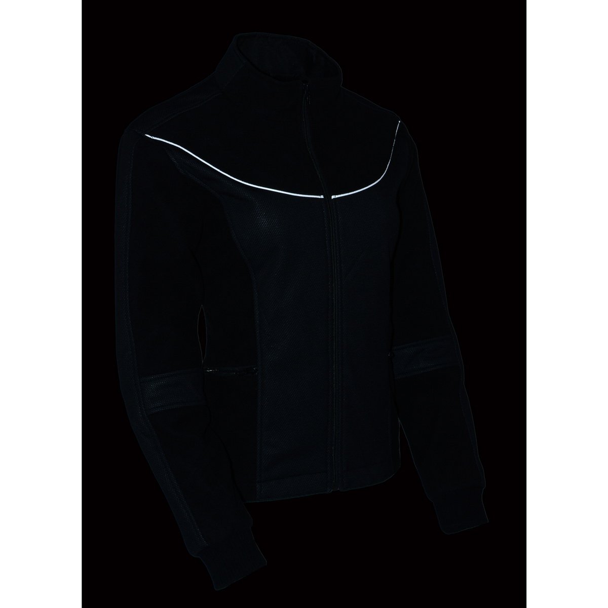MPL2780 Women's Black Textile and Fleece Combo Jacket