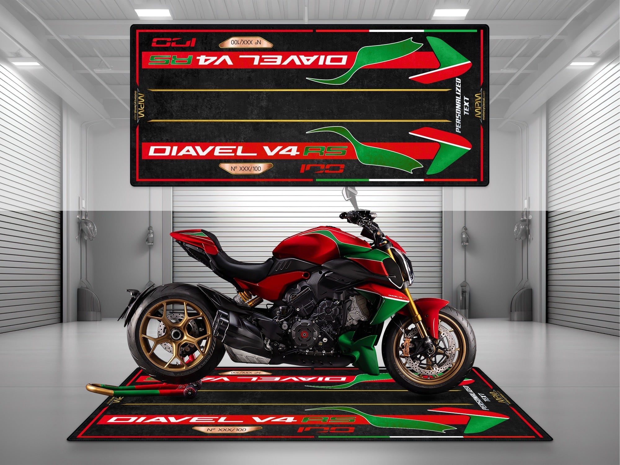 MPM Motorcycle Mat for Ducati Diavel V4 RS Collezione 100 - MM4274