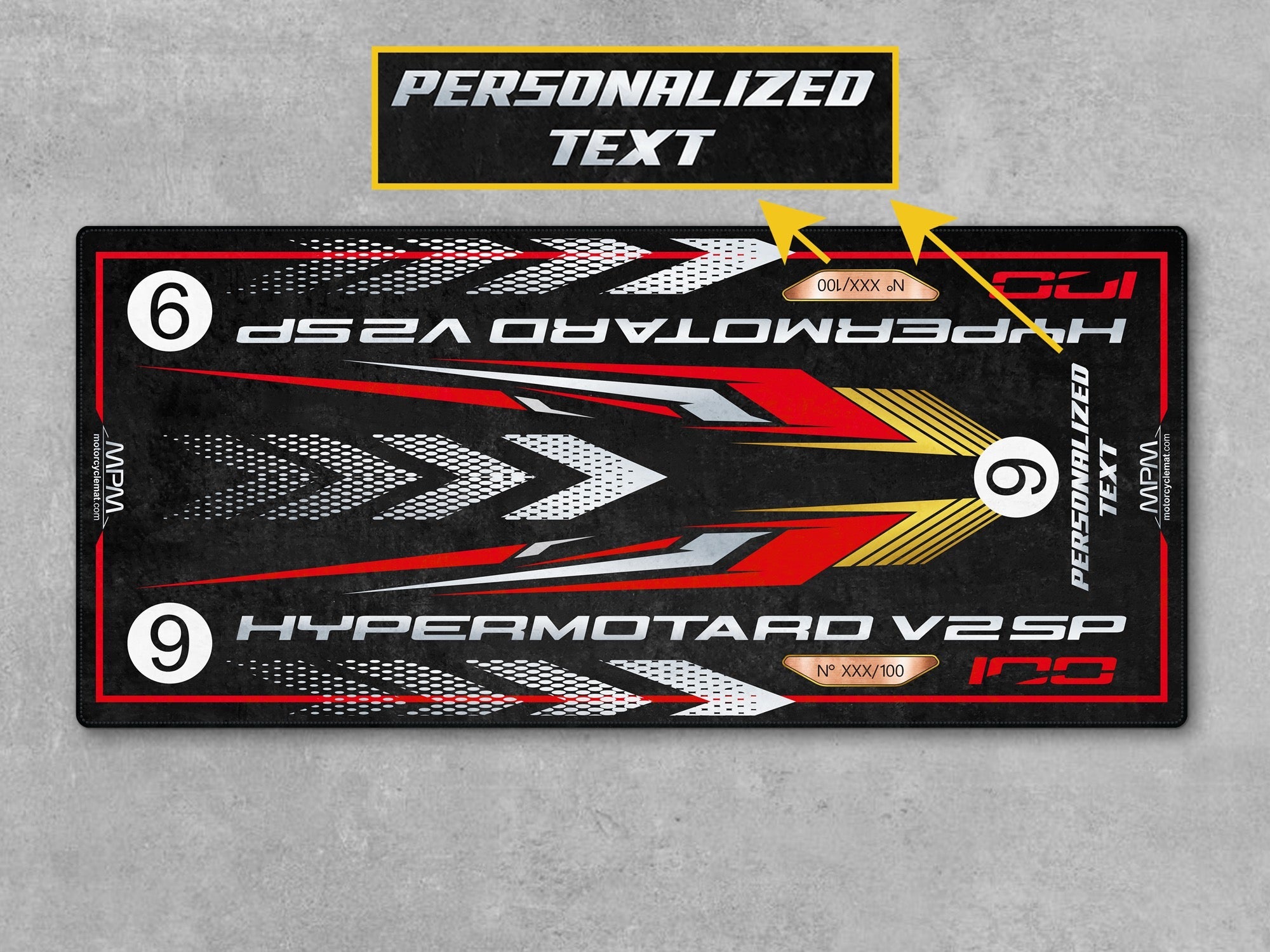 MPM Motorcycle Mat for Ducati Hypermotard V2 SP Collezione 100 - MM4278