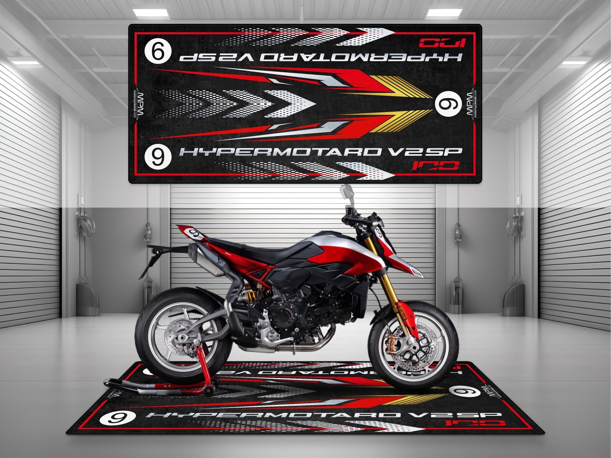 MPM Motorcycle Mat for Ducati Hypermotard V2 SP Collezione 100 - MM4278