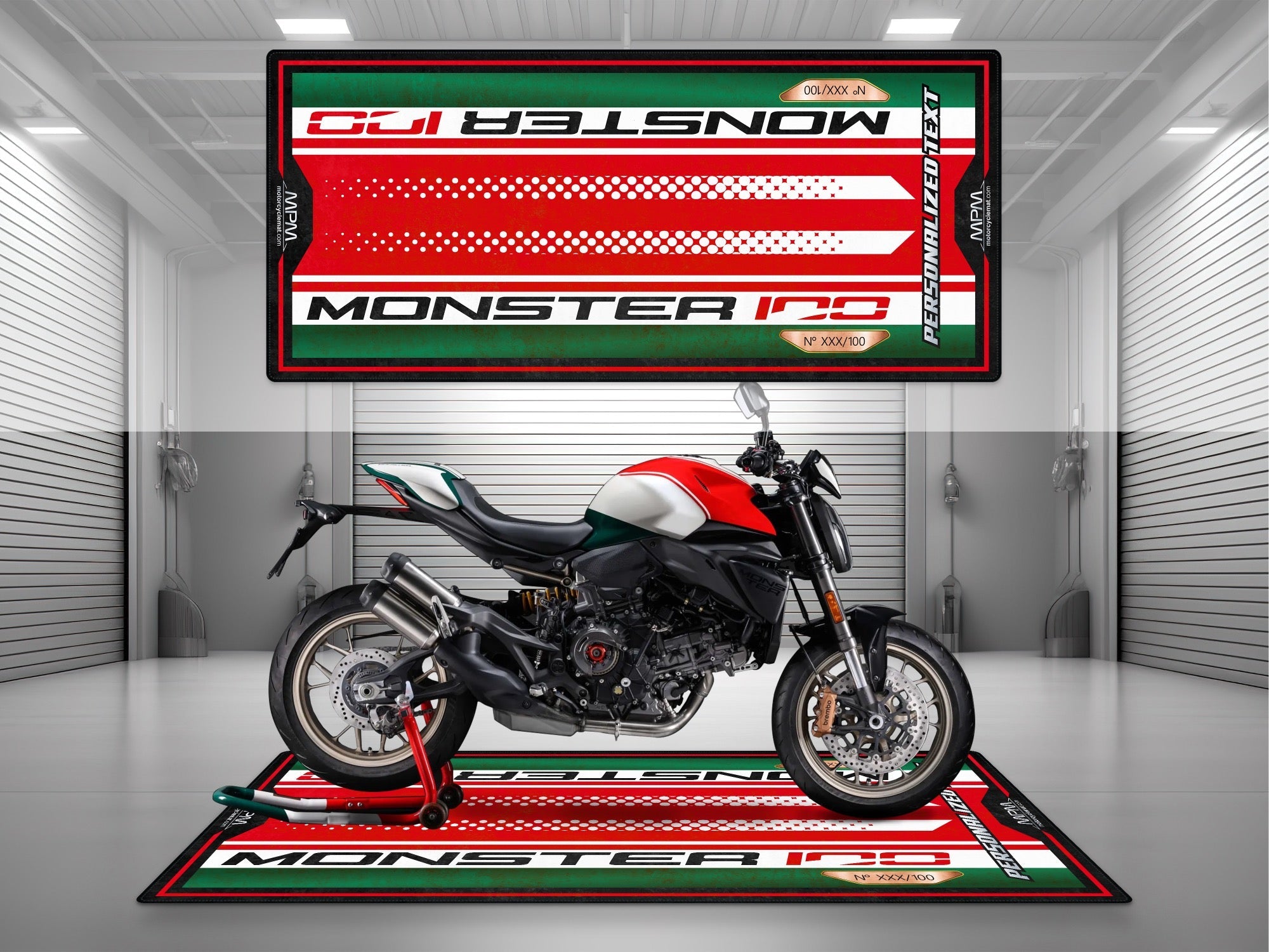MPM Motorcycle Mat for Ducati Monster Collezione 100 - MM4275
