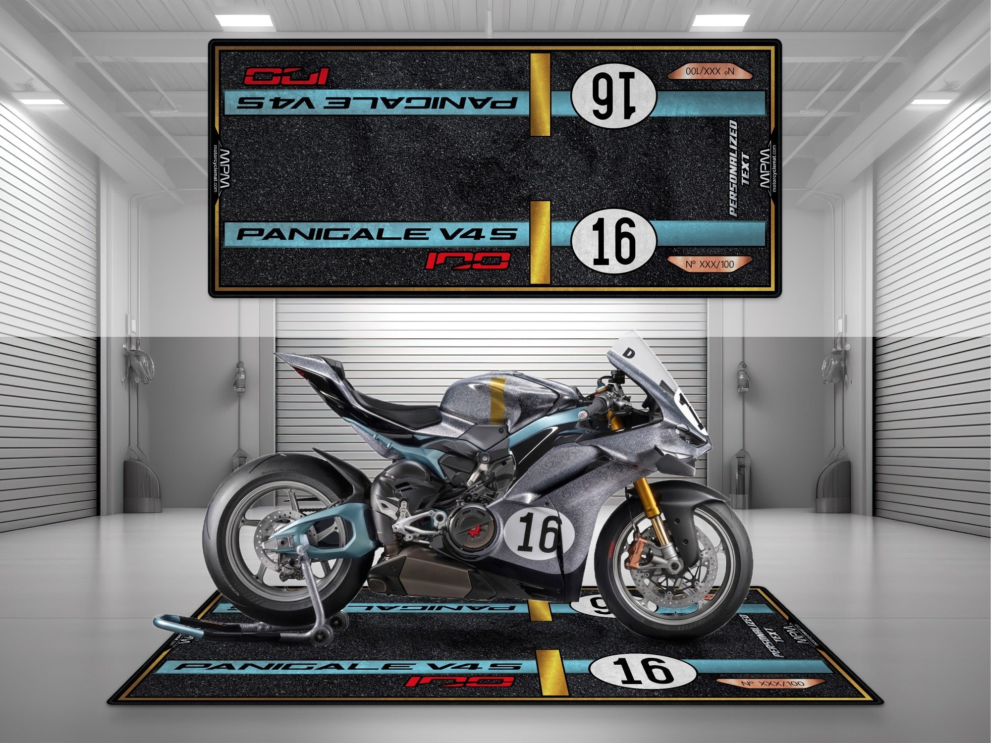 MPM Motorcycle Mat for Ducati Panigale V4 S Collezione 100 - MM4271