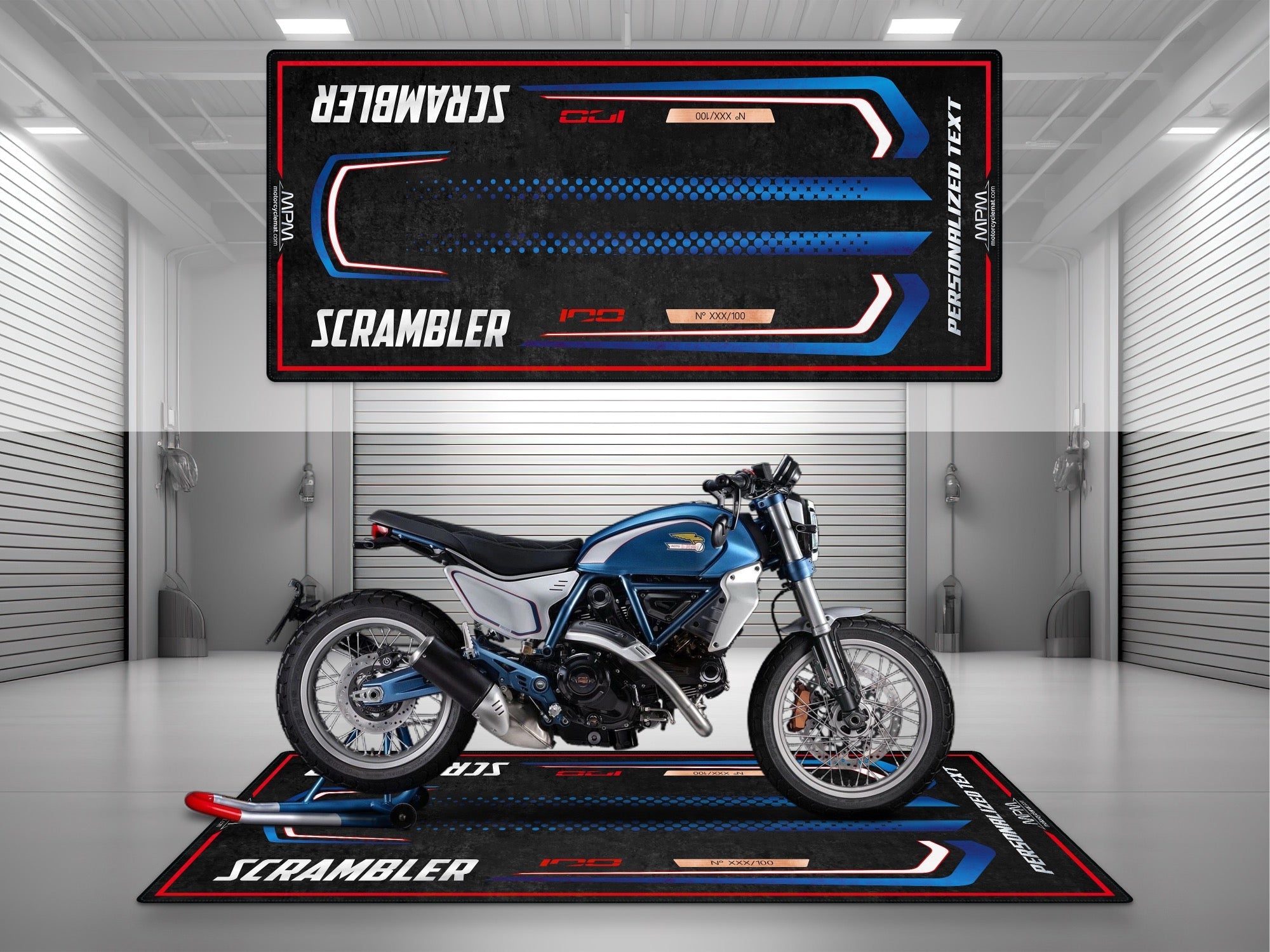 MPM Motorcycle Mat for Scrambler Ducati Collezione 100 - MM4277