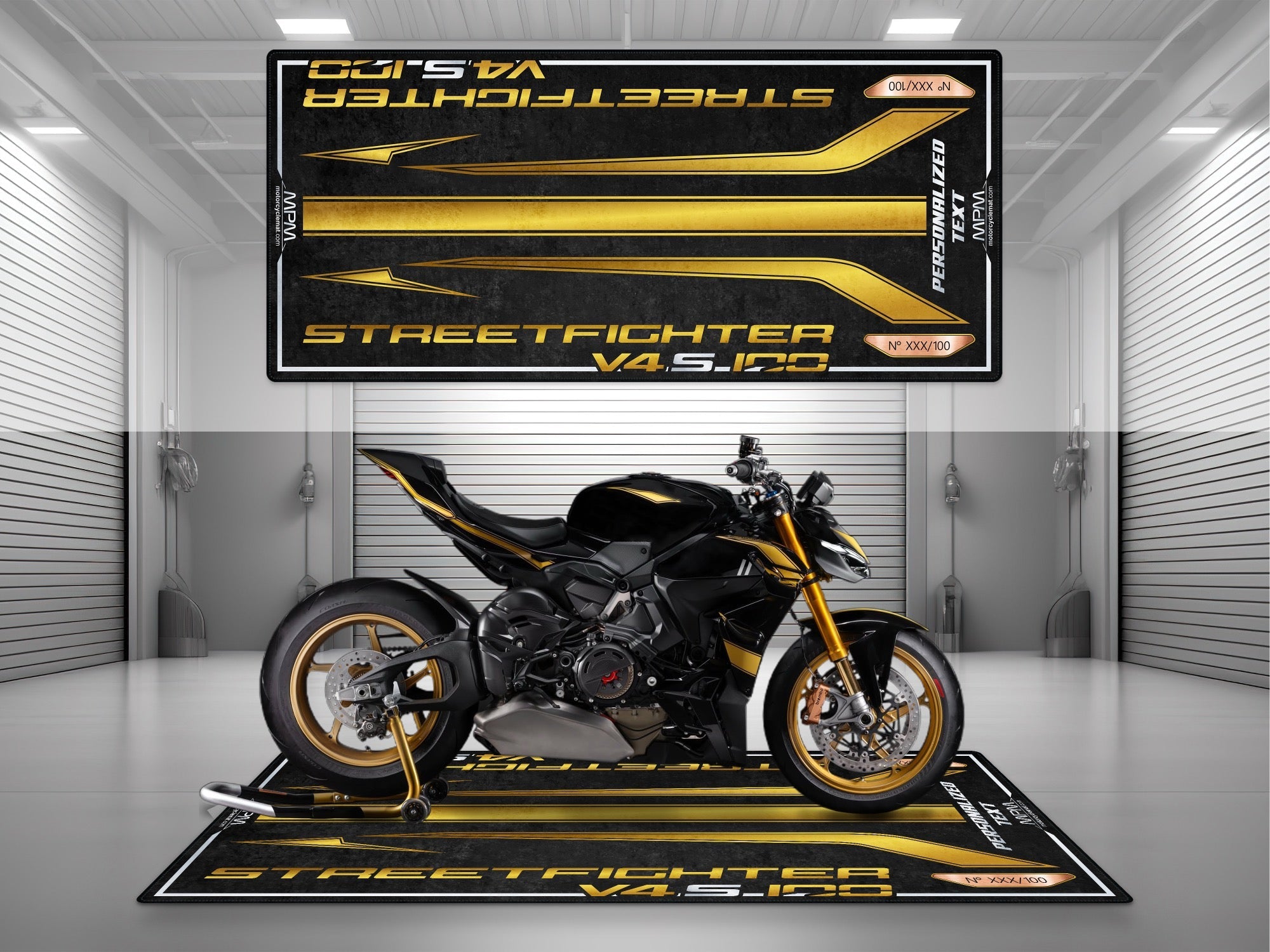 MPM Motorcycle Mat for Ducati Streetfighter V4 S Collezione 100 - MM4273
