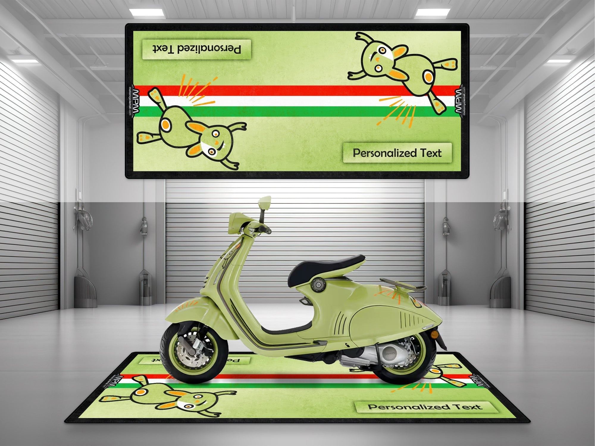 MPM Motorcycle Mat for Vespa Bunny Design - U1102