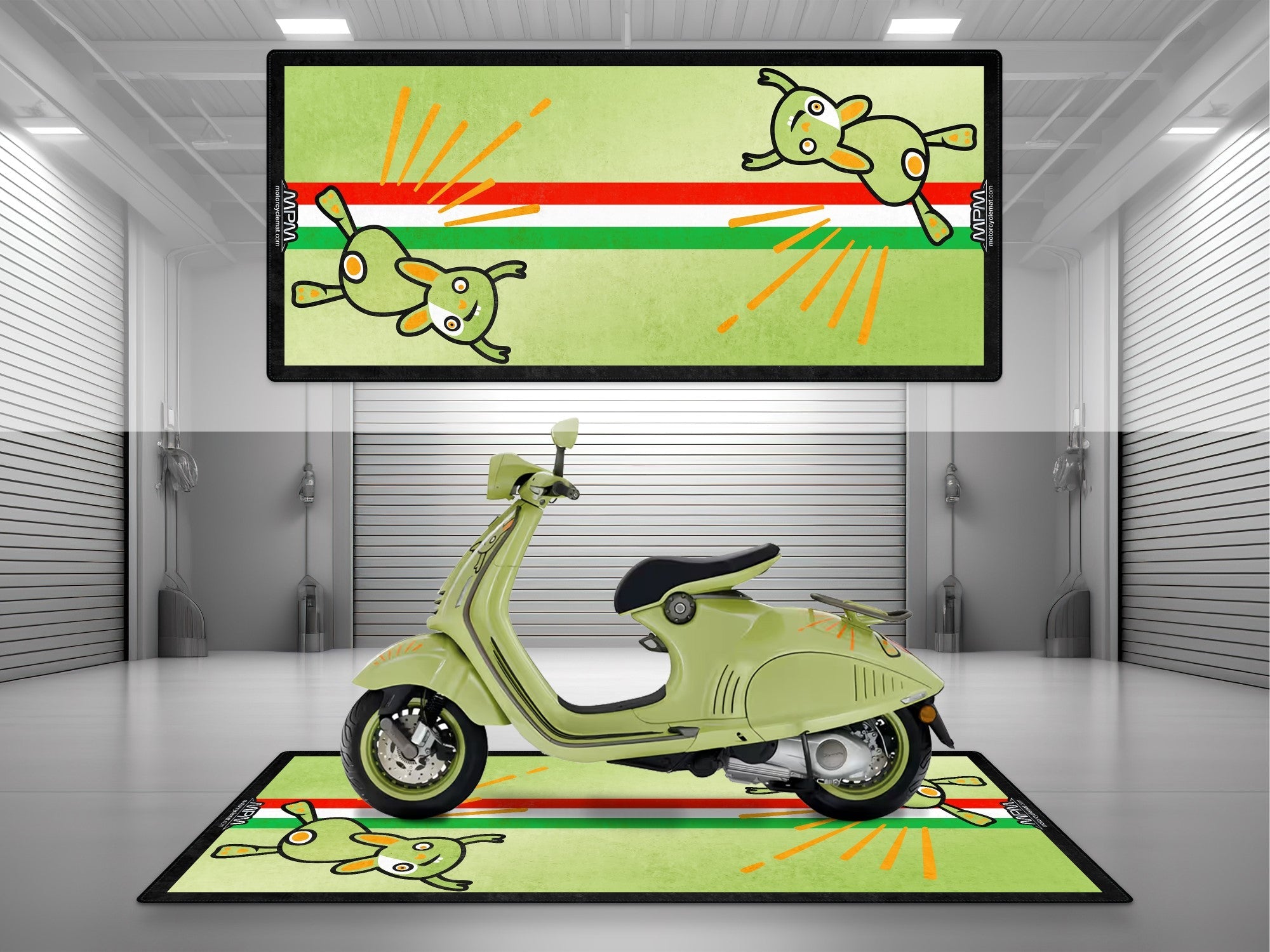 MPM Motorcycle Mat for Vespa Bunny Design - U1102