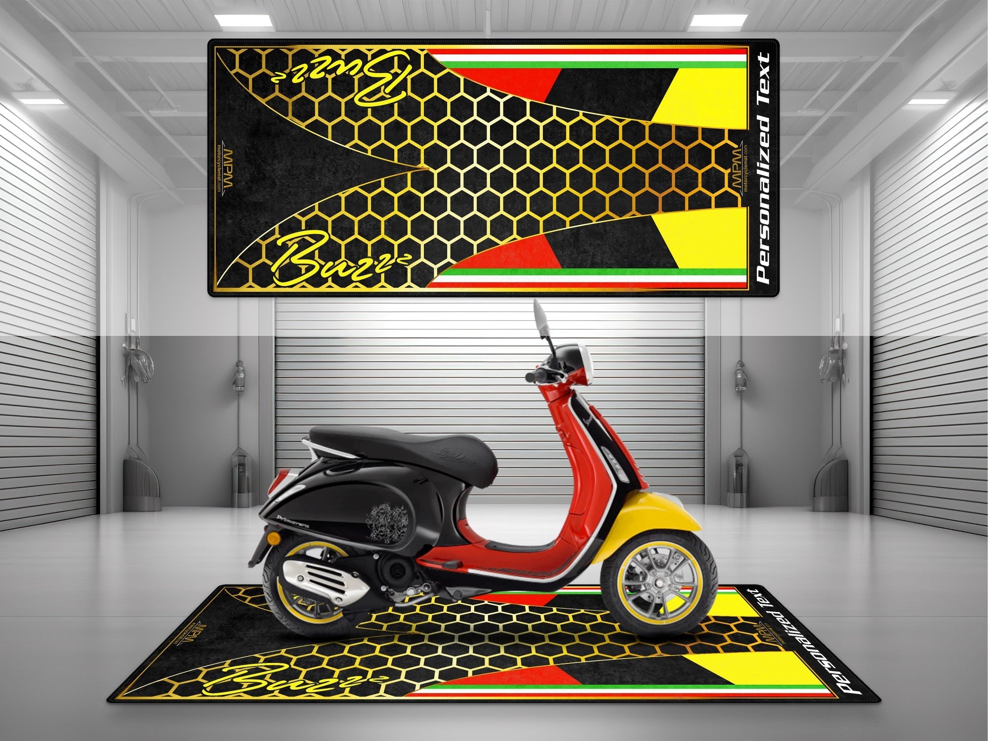 MPM Motorcycle Mat for Vespa Buzzz Design - U1101