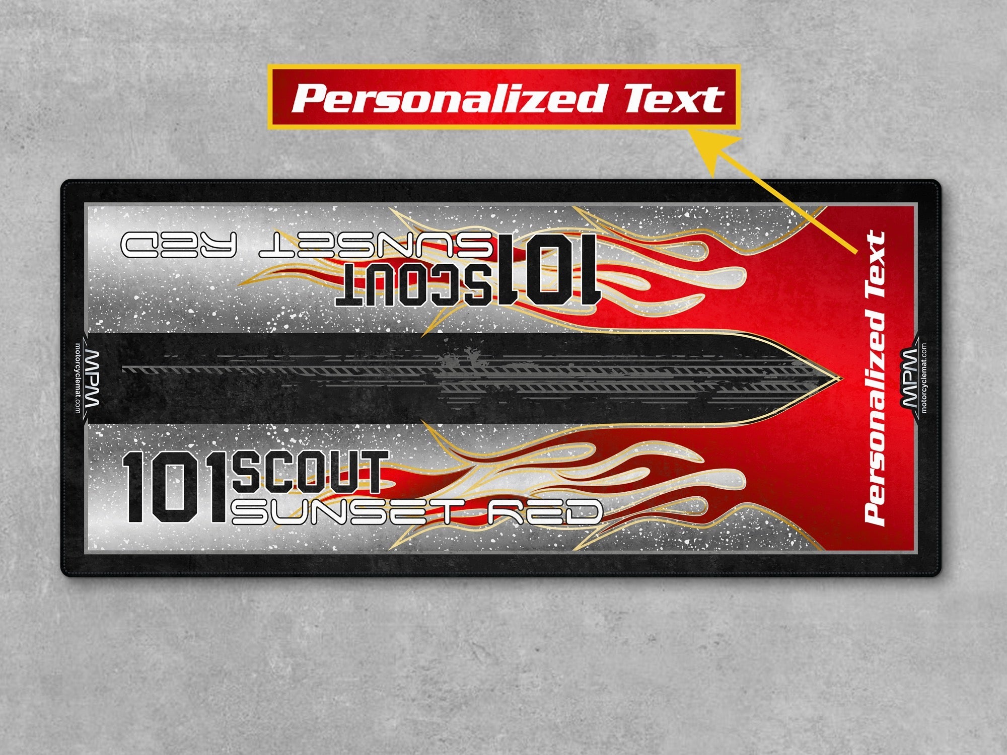 MPM Motorcycle Mat for Indian 101 Scout Bobber - U303