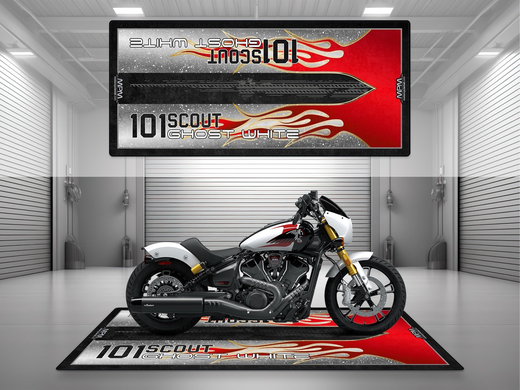 MPM Motorcycle Mat for Indian 101 Scout Bobber - U303