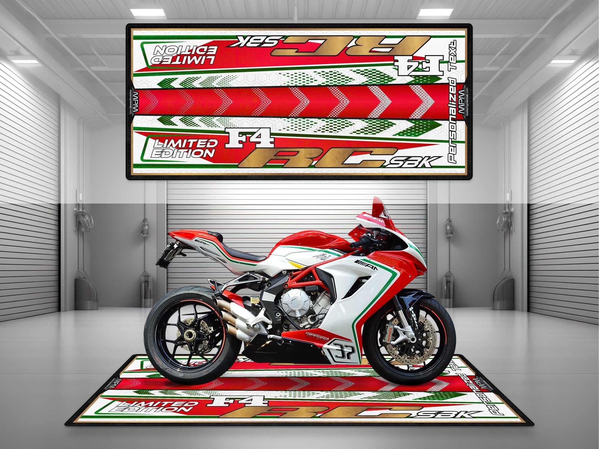 MPM Motorcycle Pit Mat for MV Agusta F4 RC SBK - U1506