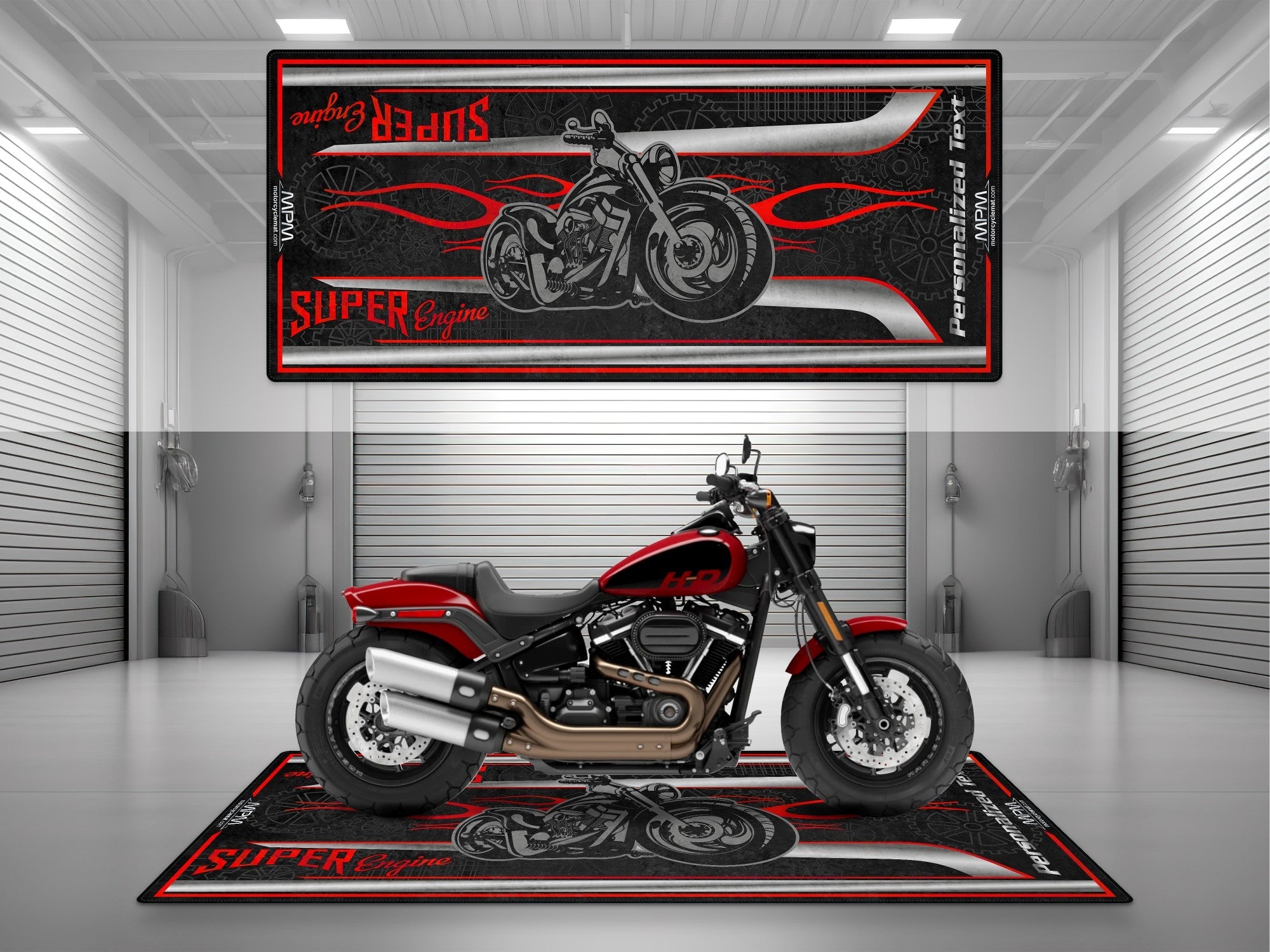 MPM Motorcycle Mat for American Motorcycles - U1203