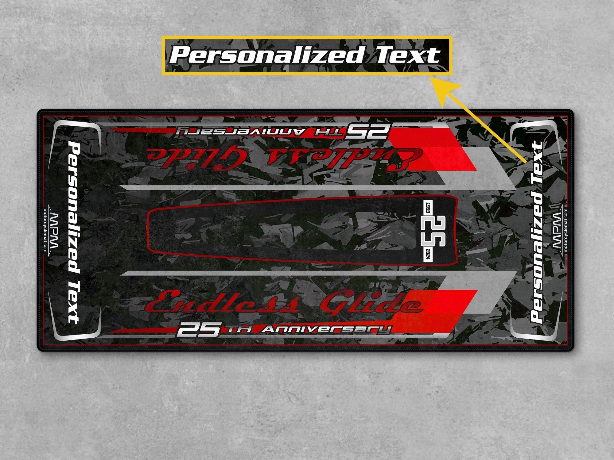 MPM Motorcycle Mat for Cruiser Motorcycle 25th Anniversary - U1201