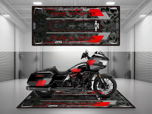MPM Motorcycle Mat for Cruiser Motorcycle 25th Anniversary - U1201