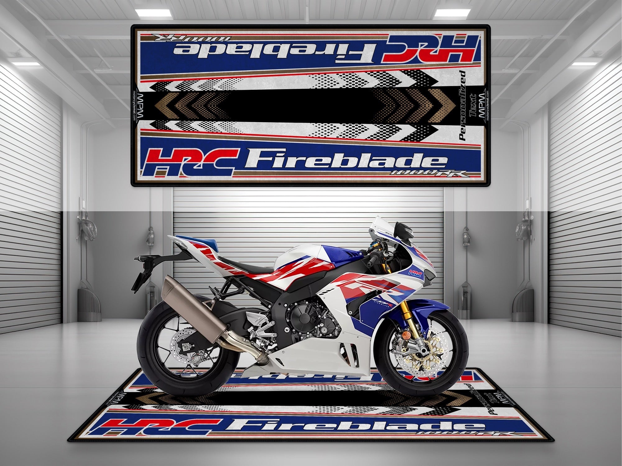 MPM Motorcycle Pit Mat for Honda HRC 1000RR-R Fireblade - U902
