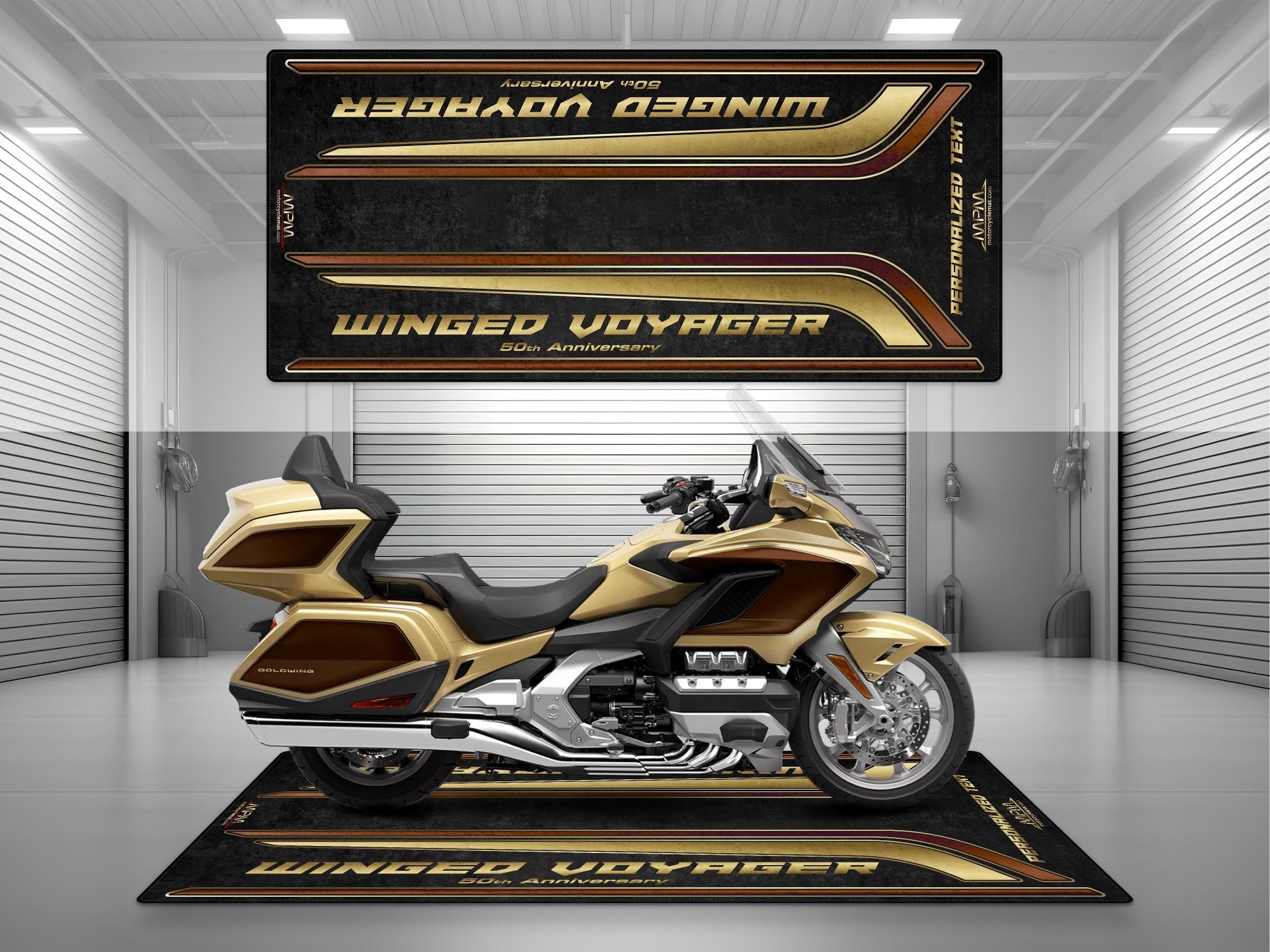 MPM Motorcycle Mat for Honda Goldwing 50th Anniversary - MM4211
