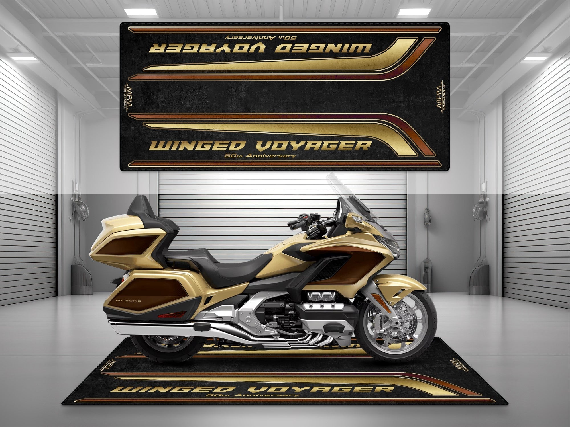 MPM Motorcycle Mat for Honda Goldwing 50th Anniversary - MM4211