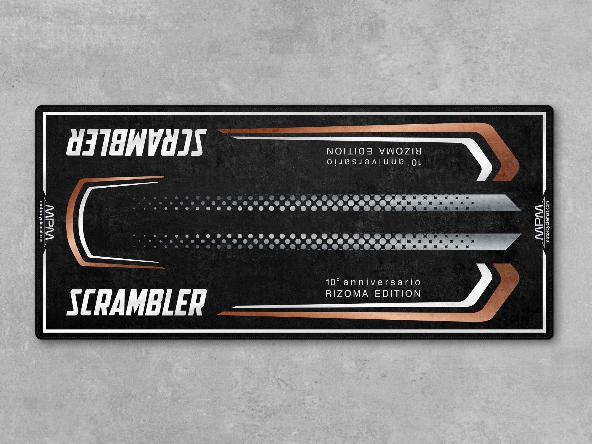 MPM Motorcycle Mat for Scrambler 10th Anniversary Rizoma Edition - MM4207