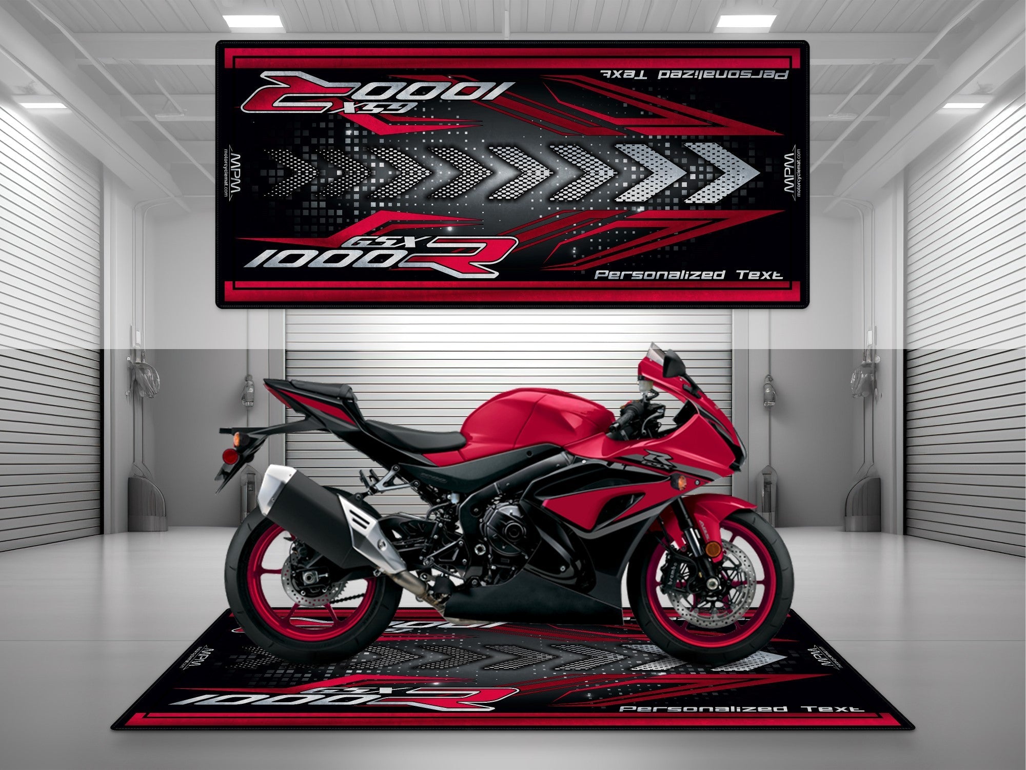 MPM Motorcycle Mat for 2025 Suzuki GSX-R1000 - U103