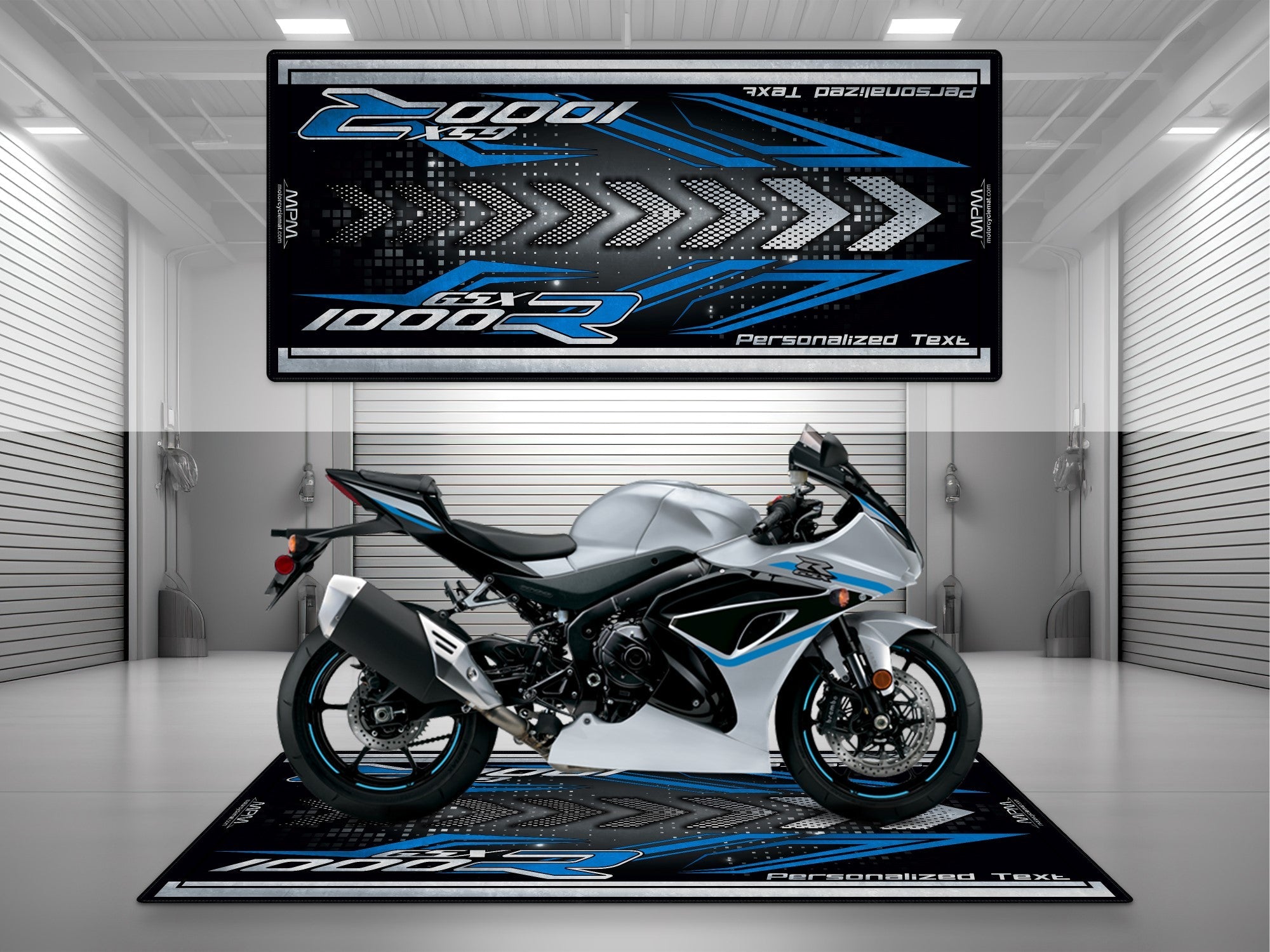 MPM Motorcycle Mat for 2025 Suzuki GSX-R1000 - U103