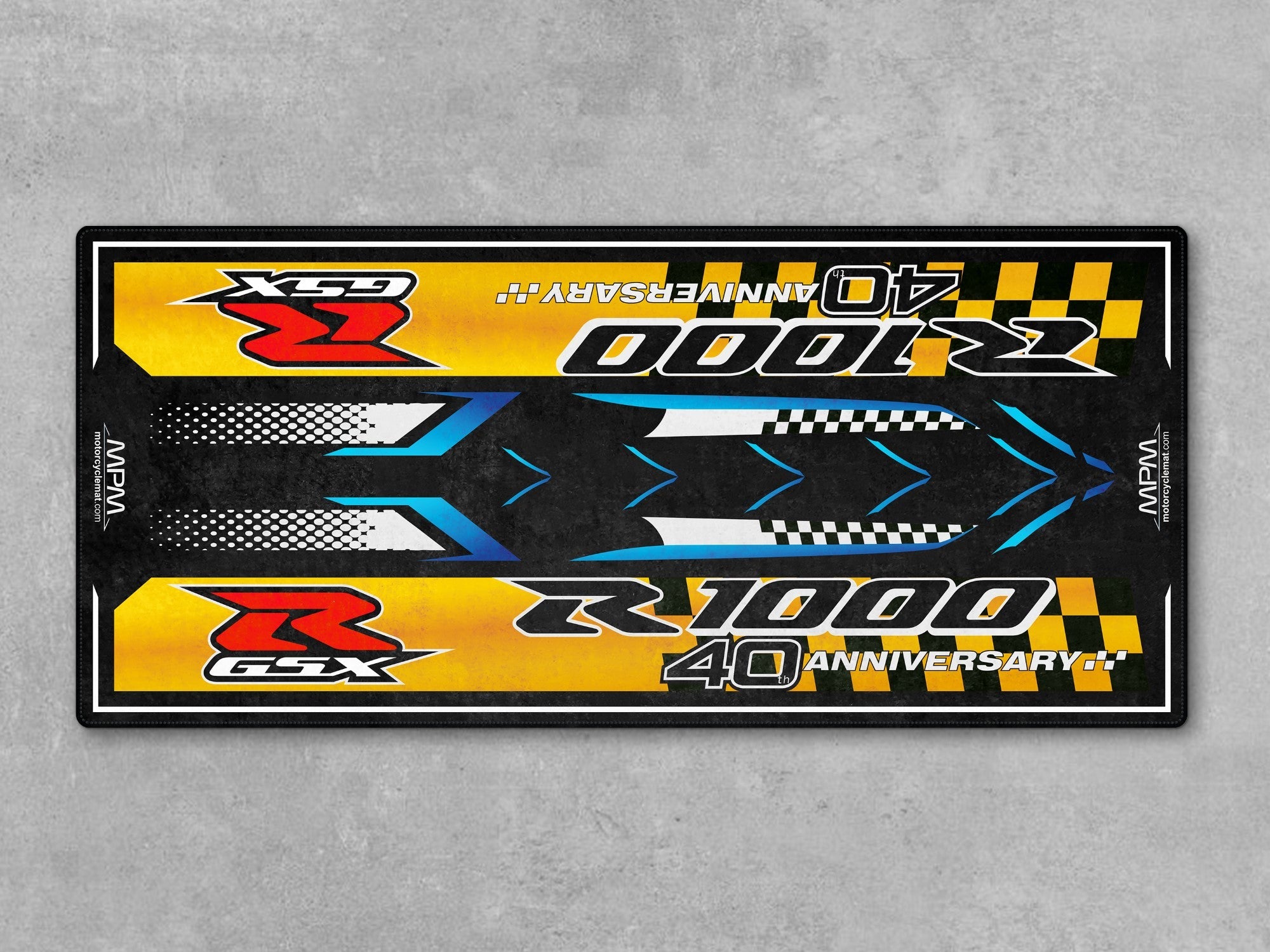 MPM Motorcycle Mat for Suzuki GSX-R1000 40th Anniversary - U102