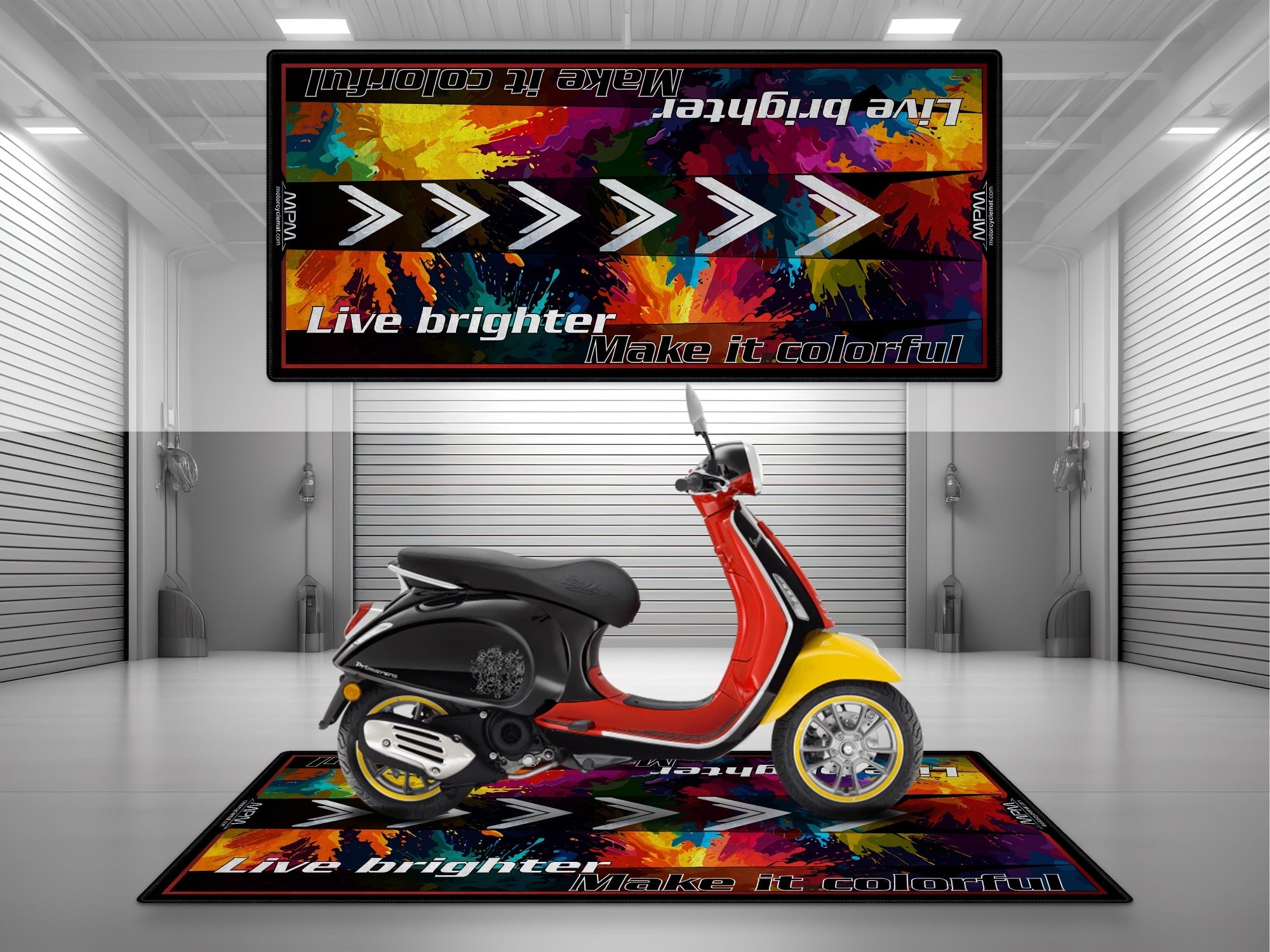 MPM Motorcycle Mat for Vespa Colorful - U1105