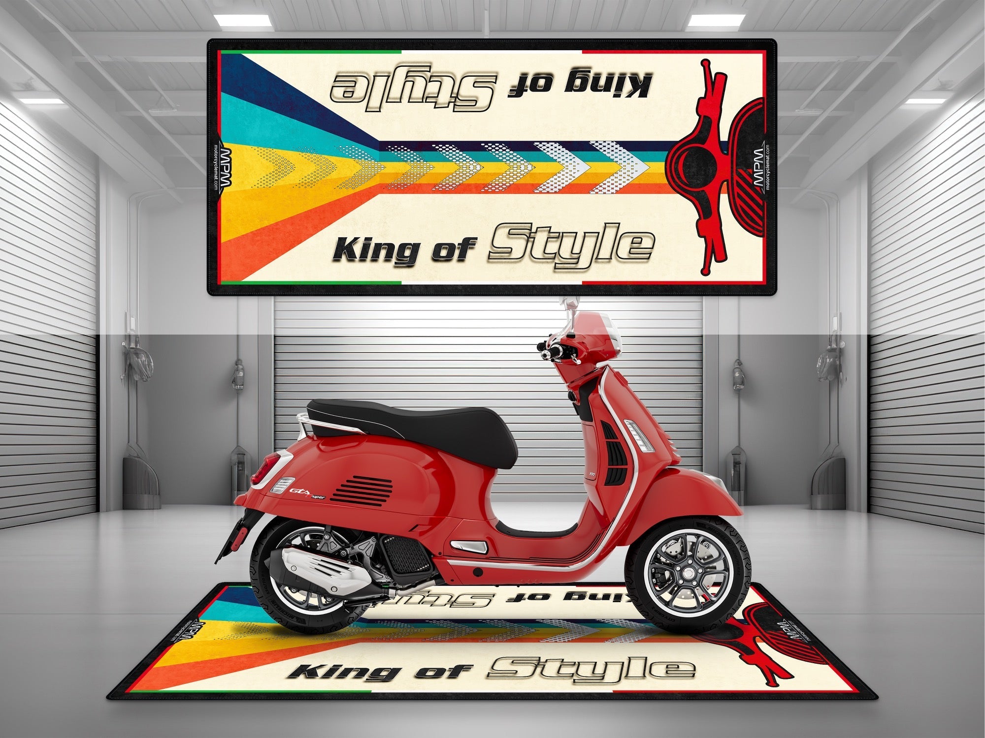 MPM Motorcycle Mat for Vespa (King of Style) - U1106