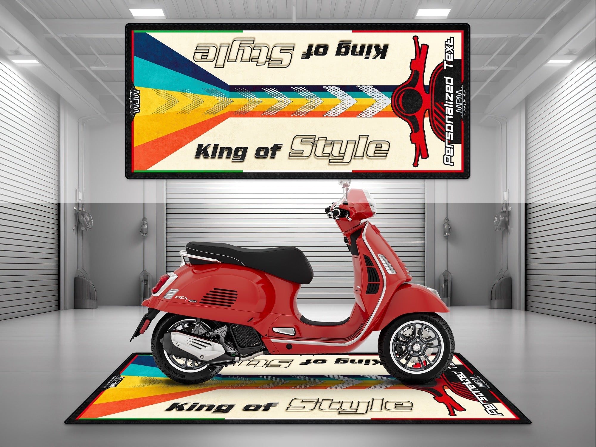 MPM Motorcycle Mat for Vespa (King of Style) - U1106