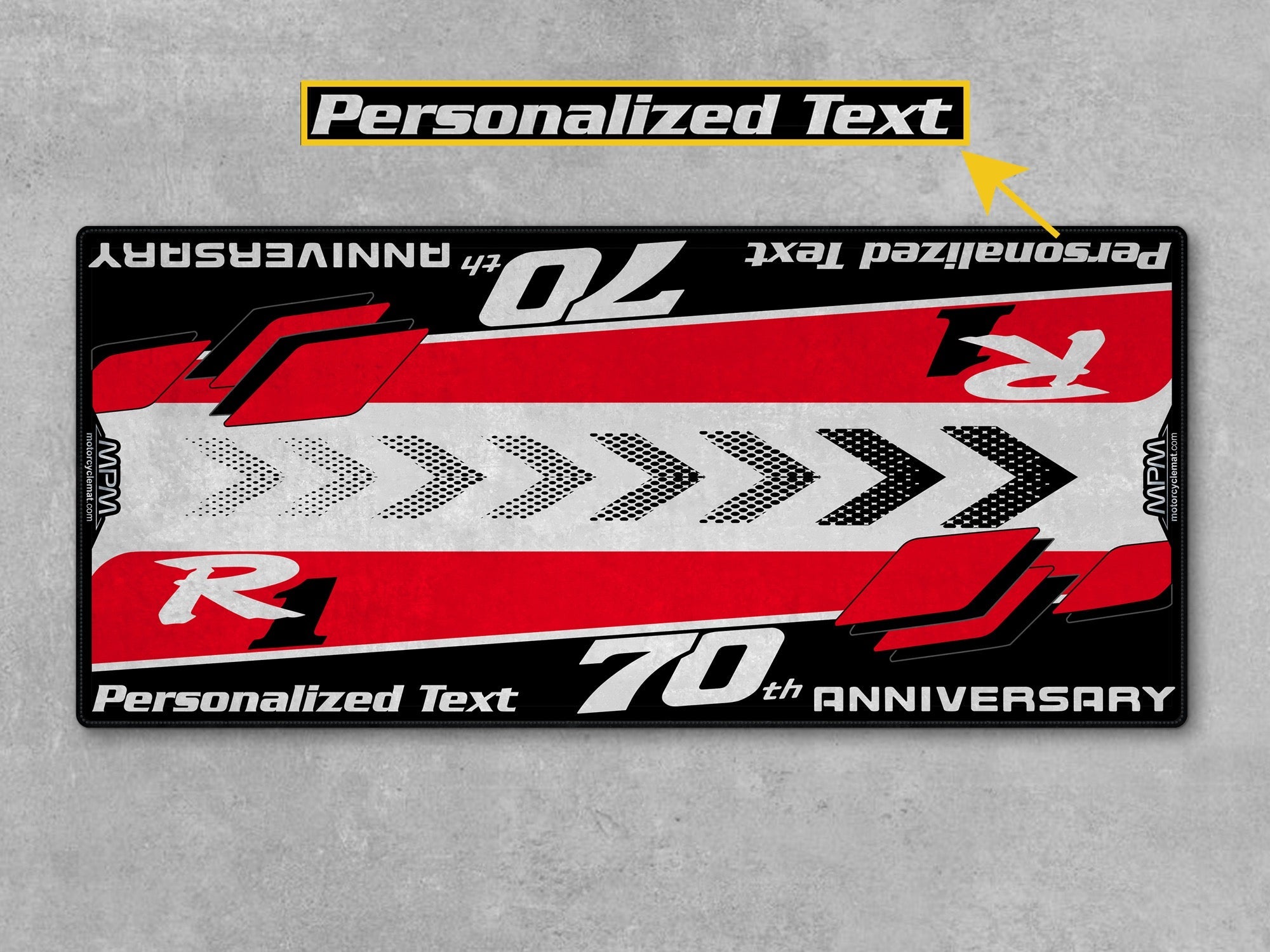 MPM Motorcycle Mat for Yamaha R1 70th Anniversary - U1405