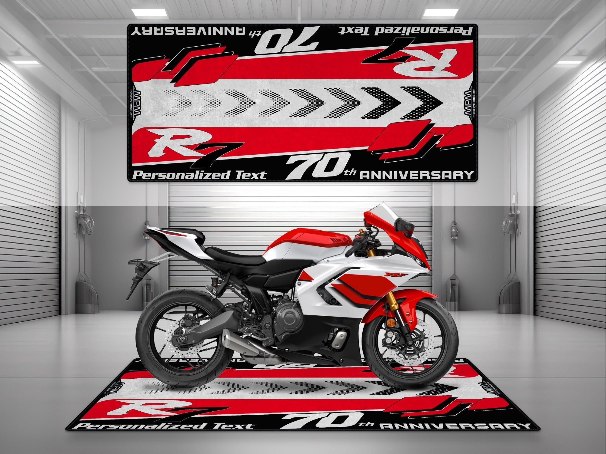 MPM Motorcycle Mat for Yamaha R7 70th Anniversary - U1407