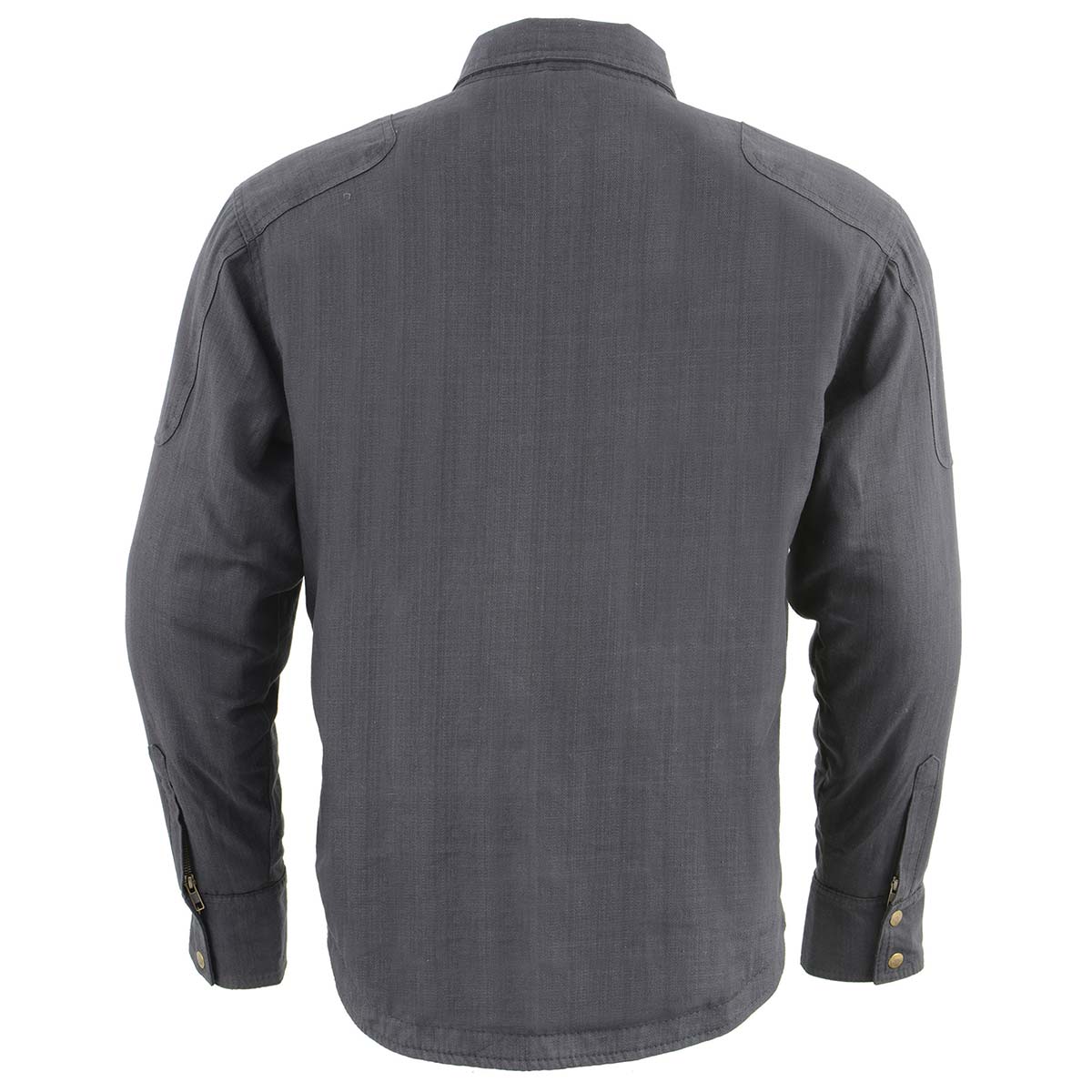 MPM1622 Men's Black Waxy CE Armored Denim Long Sleeve Shirt Reinforced w/ Aramid Fibers