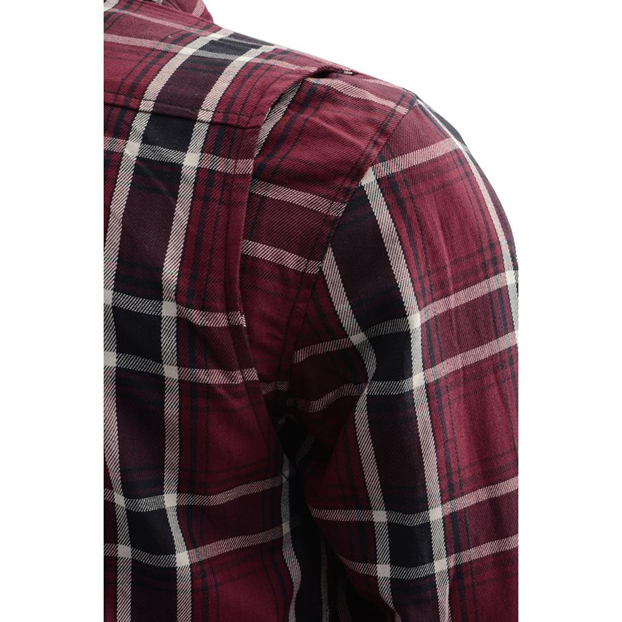 MPM1640 Men's Plaid Flannel Biker Shirt with CE Approved Armor - Reinforced w/ Aramid Fiber