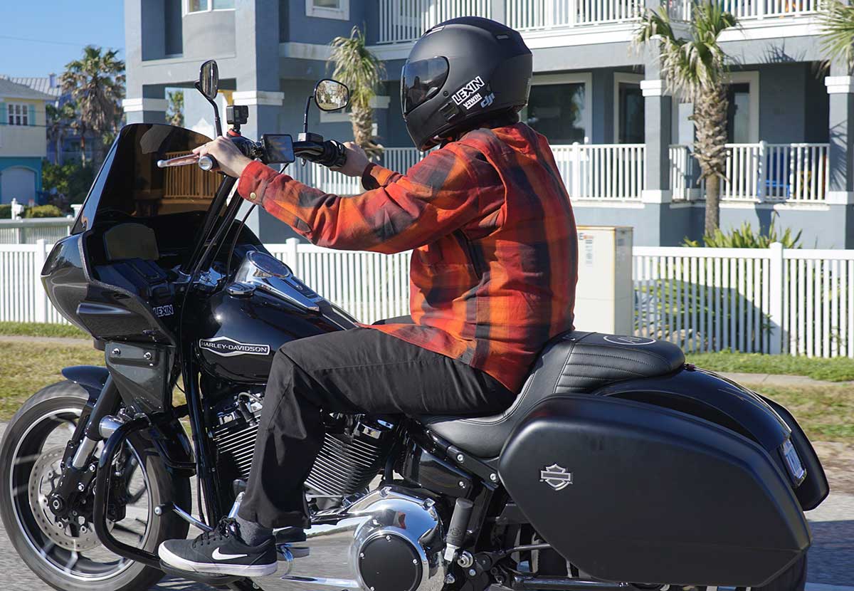 MPM1641 Men's Plaid Flannel Biker Shirt with CE Approved Armor - Reinforced w/ Aramid Fiber