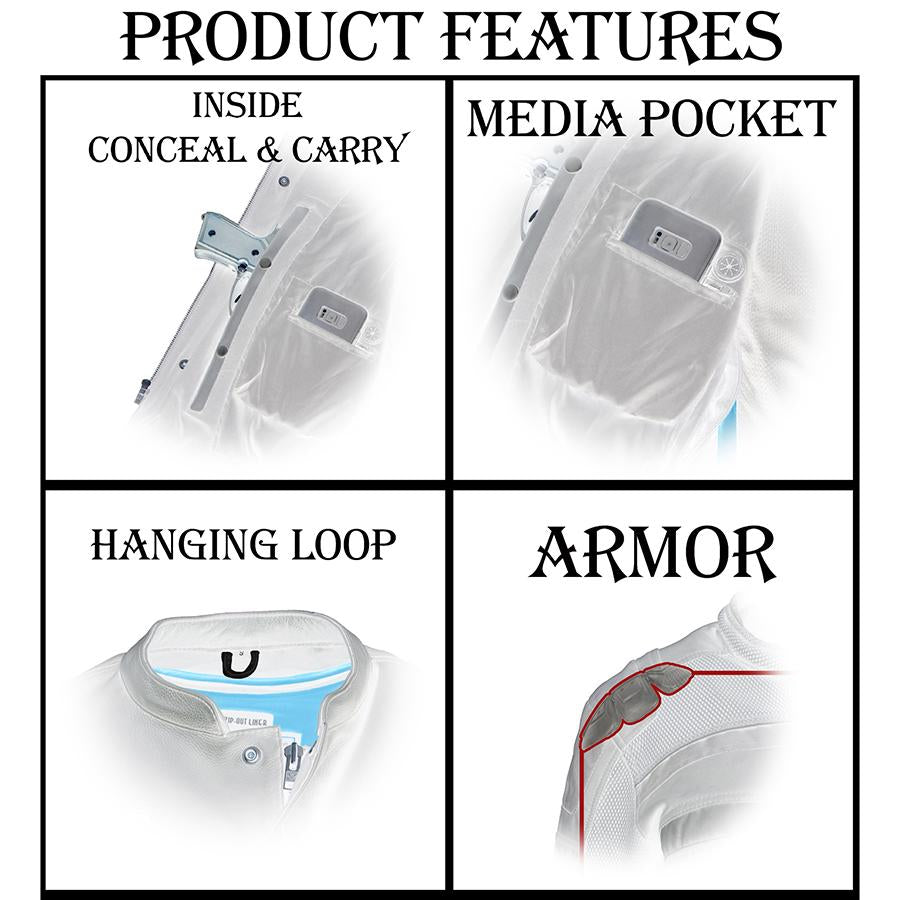 MPM1643 Men's Plaid Flannel Biker Shirt with CE Approved Armor - Reinforced w/ Aramid Fiber