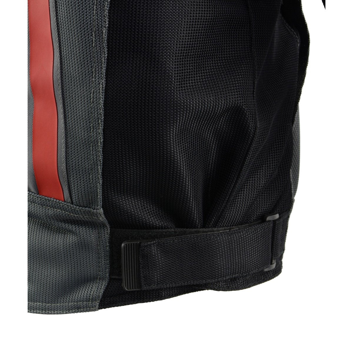 MPM1752 Men's Black/Grey Textile and Mesh Armored Motorcycle Biker Racing Jacket