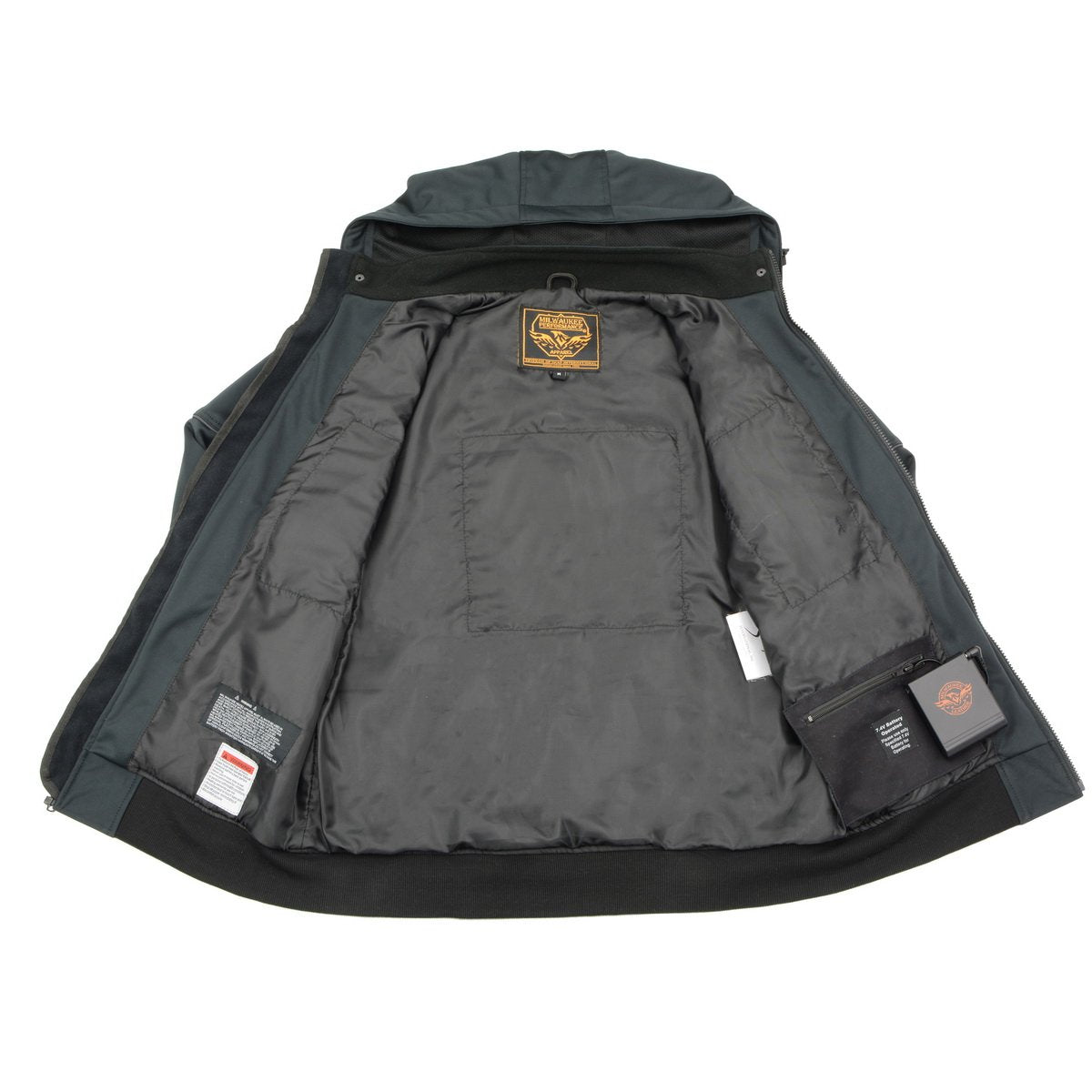 Nexgen Heat MPM1761SET Men’s Black 'Heated' Soft Shell Racing Style Motorcycle Heated Jacket for Riding w/ Battery