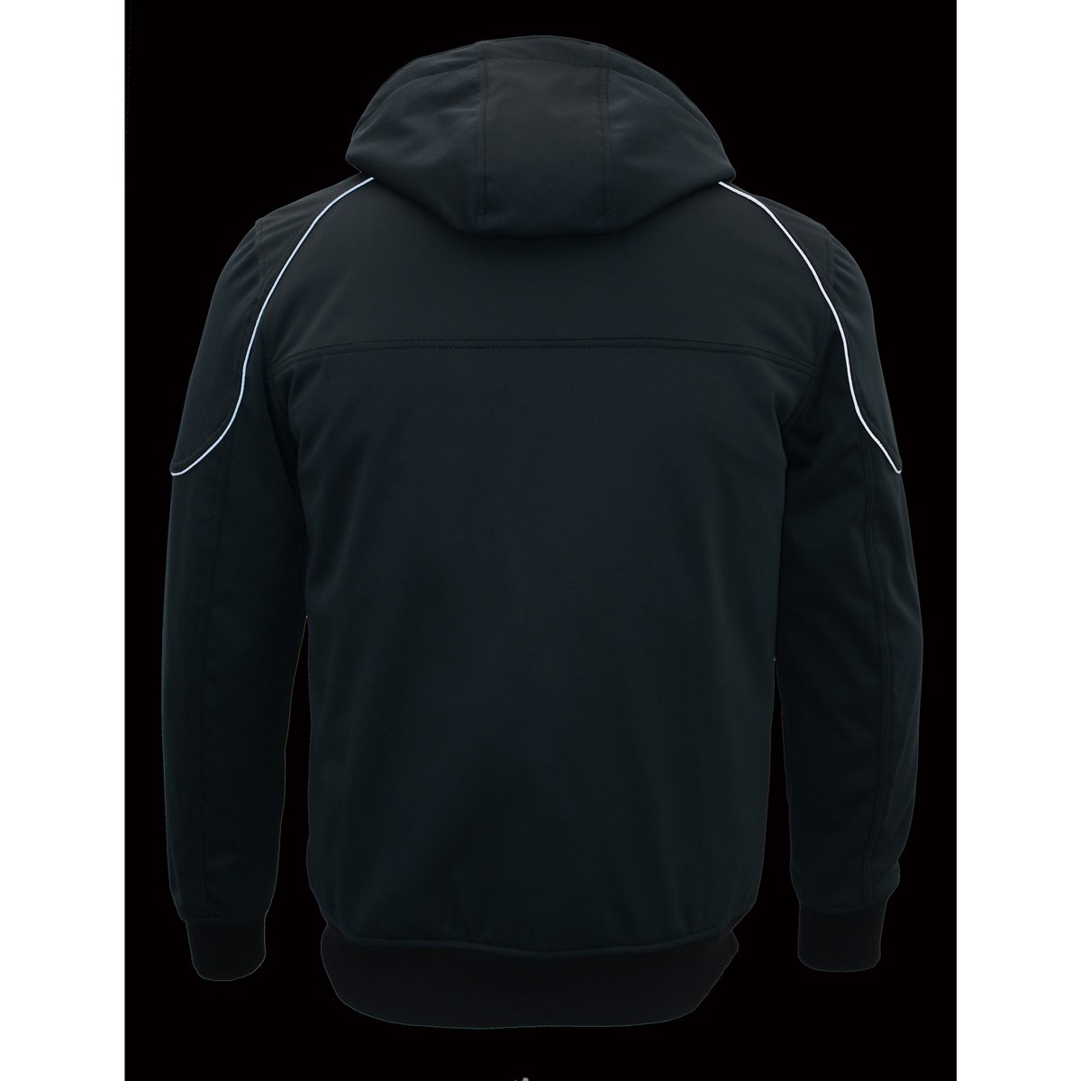 Nexgen Heat MPM1761SET Men’s Black 'Heated' Soft Shell Racing Style Motorcycle Heated Jacket for Riding w/ Battery