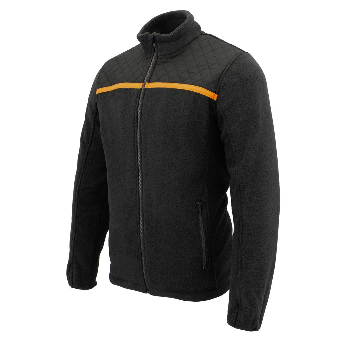 MPM1783 Men's Black Micro Fleece Zipper Front Jacket